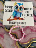#159 Baby Pink & White Bracelet