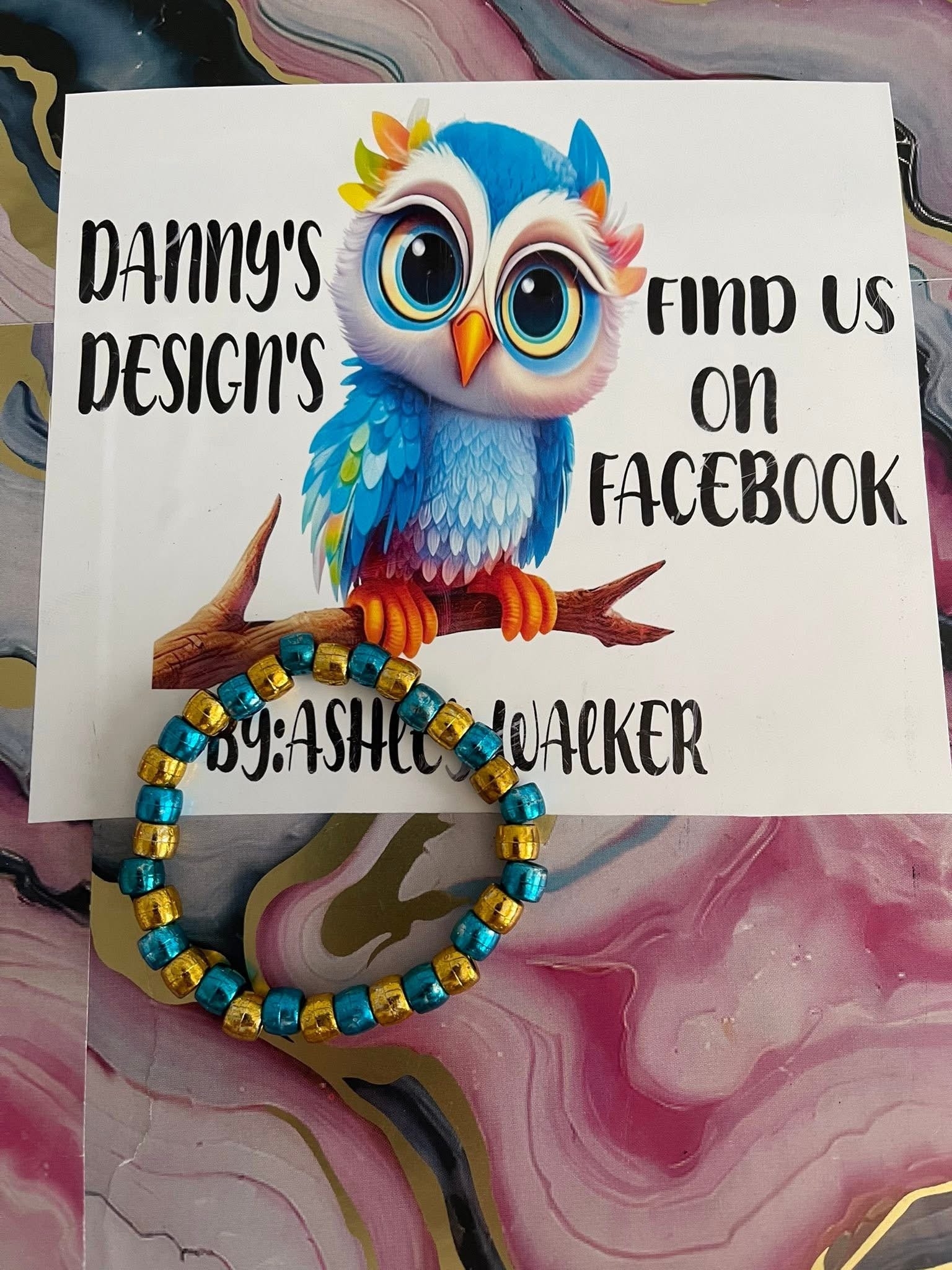 #39 Blue & Gold Bracelet