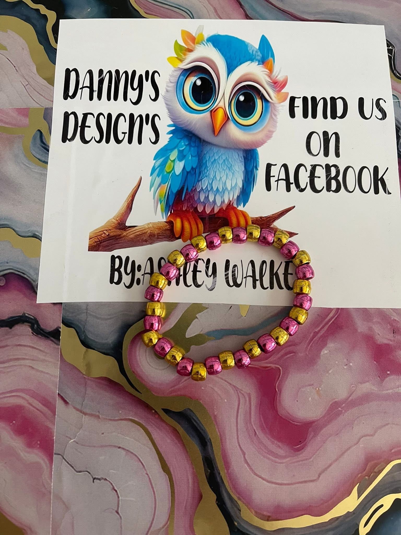#84 Pink & Gold Bracelet