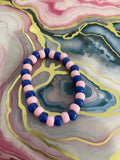 #118 Baby Pink & Blue Bracelet