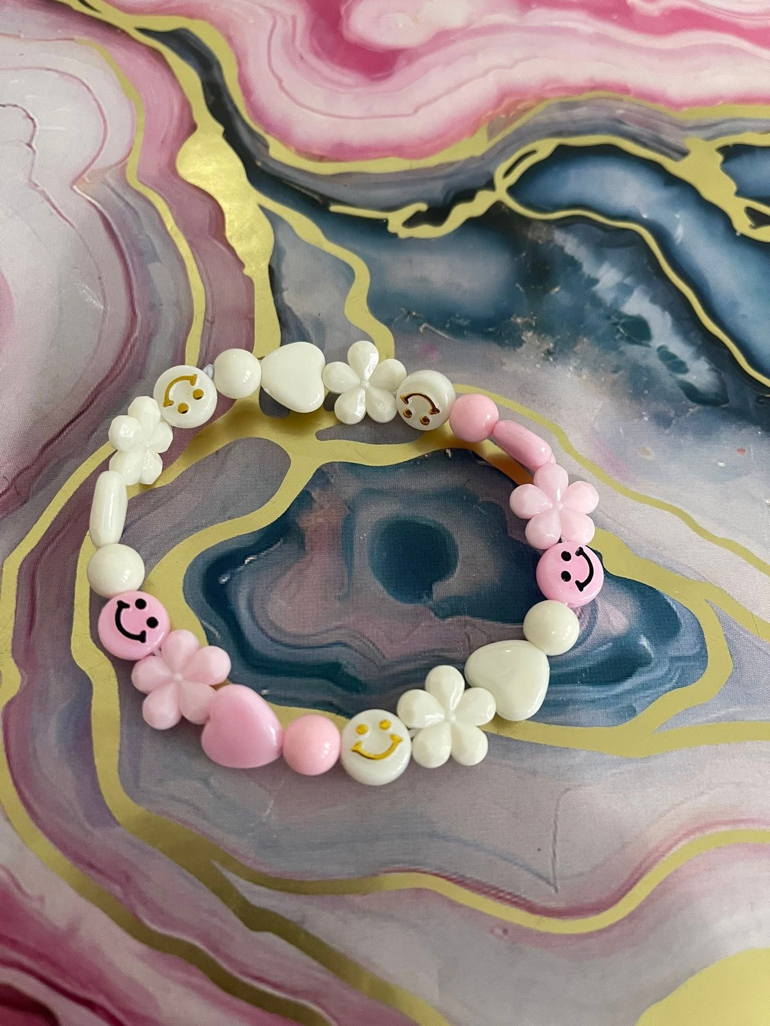 #65 Pink & White Bracelet