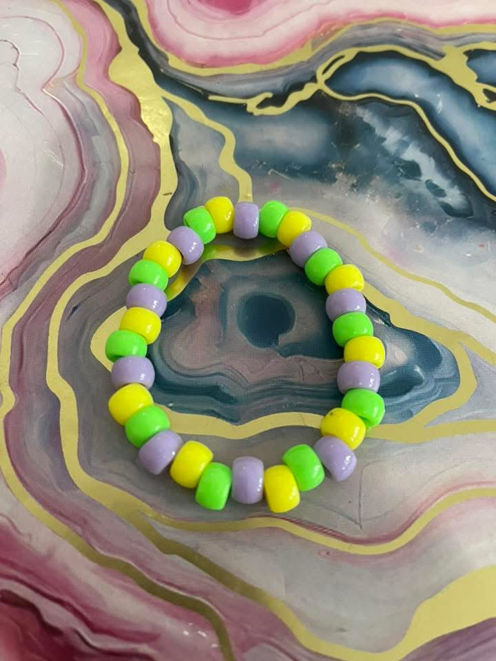 #31 Yellow,Green & Purple Bracelet