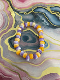 #128 Orange & Purple Tie-Dye Bracelet