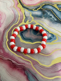 #109 Red & White Bracelet