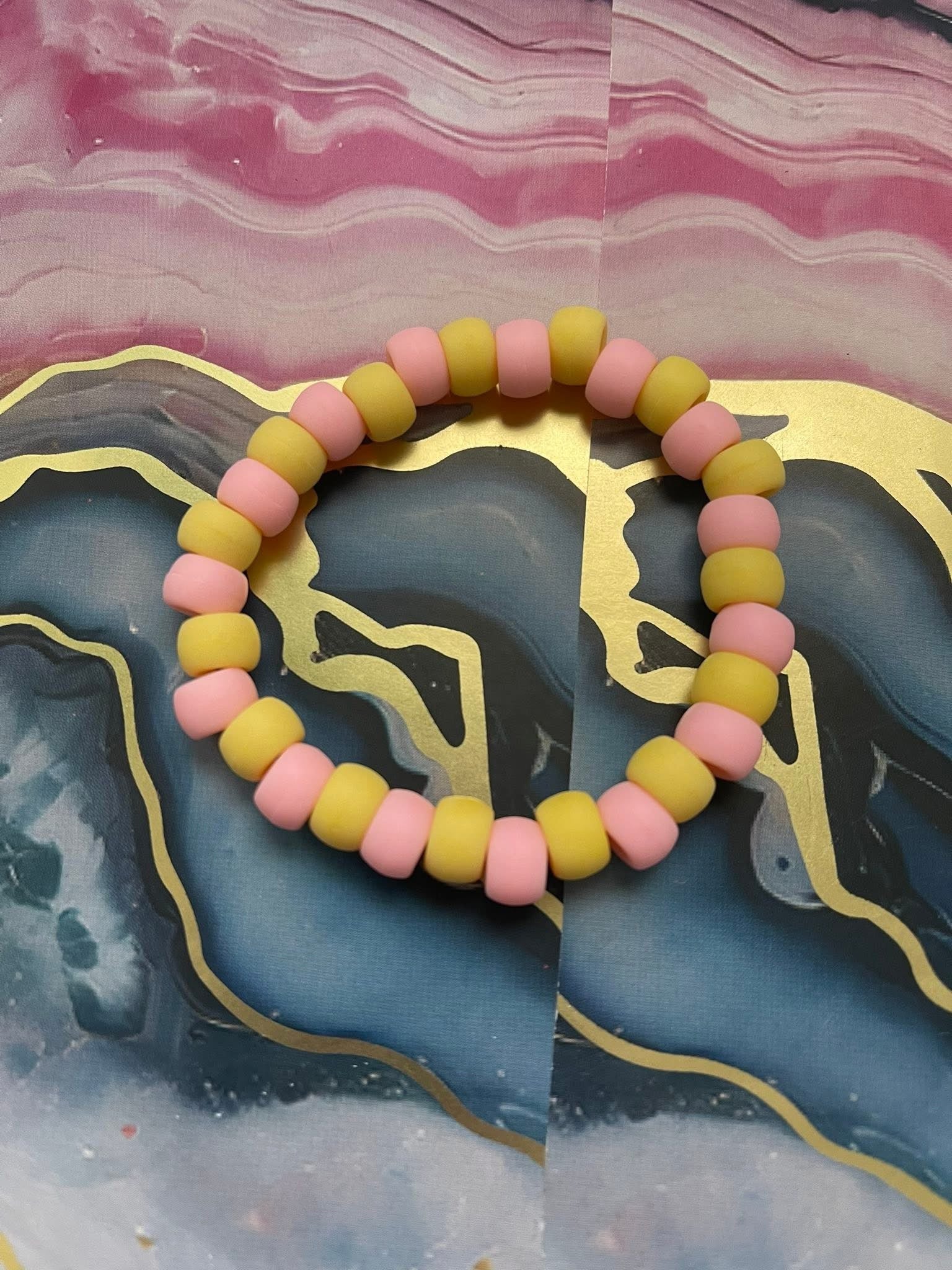 #36 Yellow & Pink Bracelet