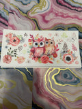 #66 Pink Owls~~UV DTF CUP WRAP