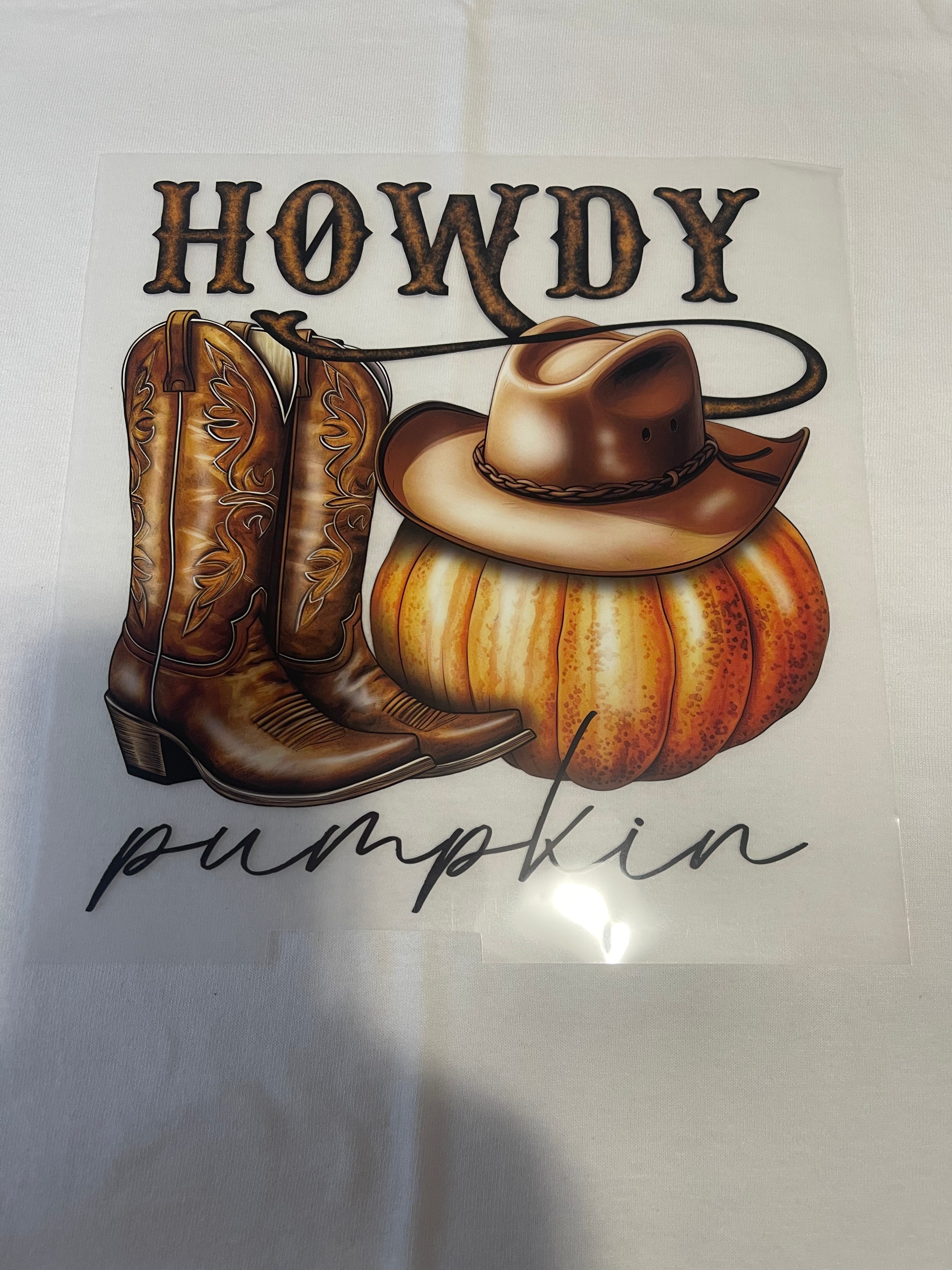 Howdy Pumpkin~~Dtf T-shirt Design