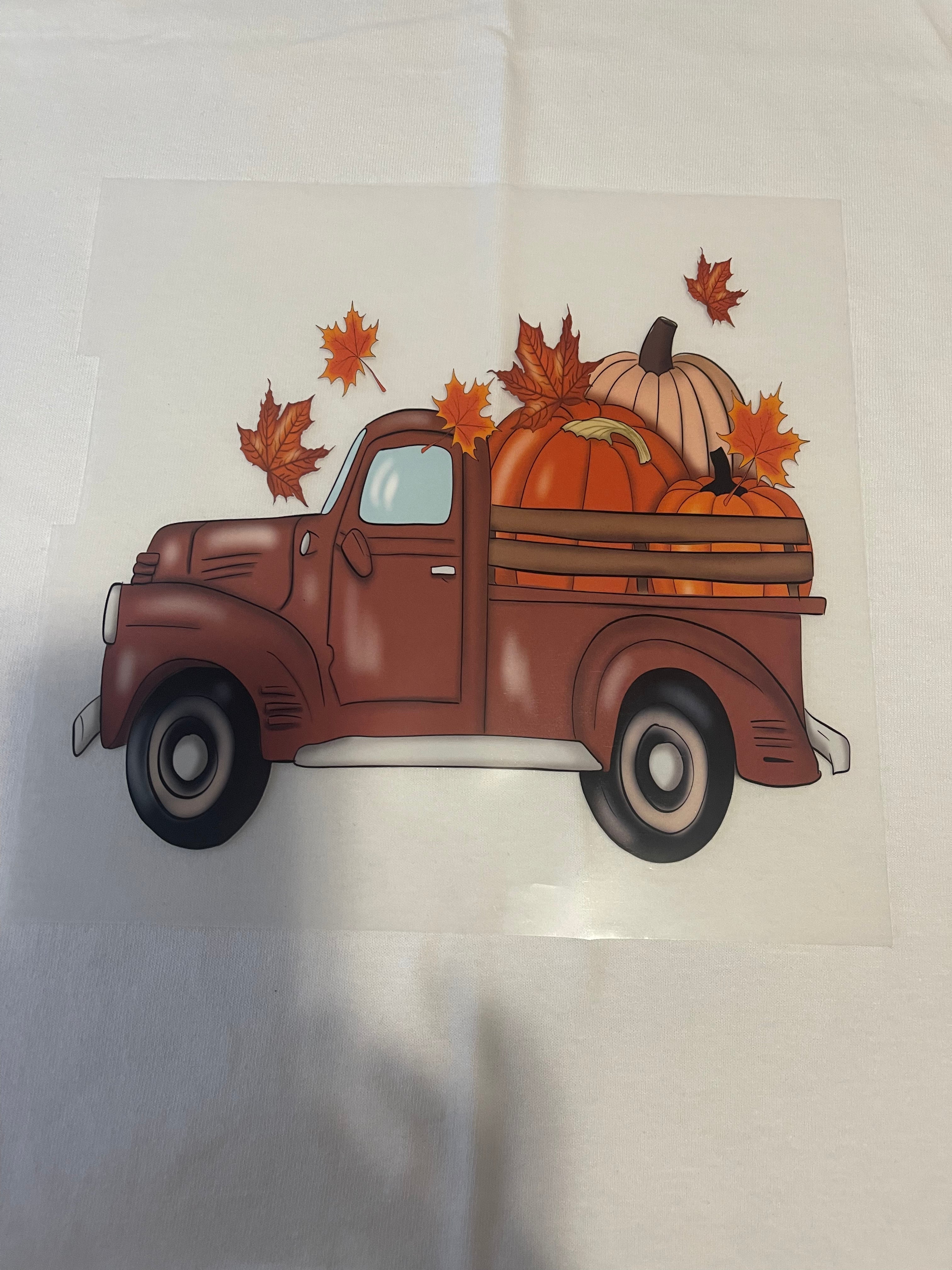 Fall Truck~~Dtf T-shirt Design