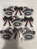 Scary Raccoon~~Halloween Dtf T-shirt Design