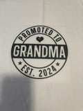 Promoted to Grandma EST.2024~~Dtf T-shirt Design