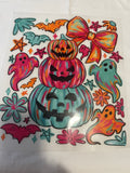 Neon Pumpkin Halloween~~Dtf T-shirt Design