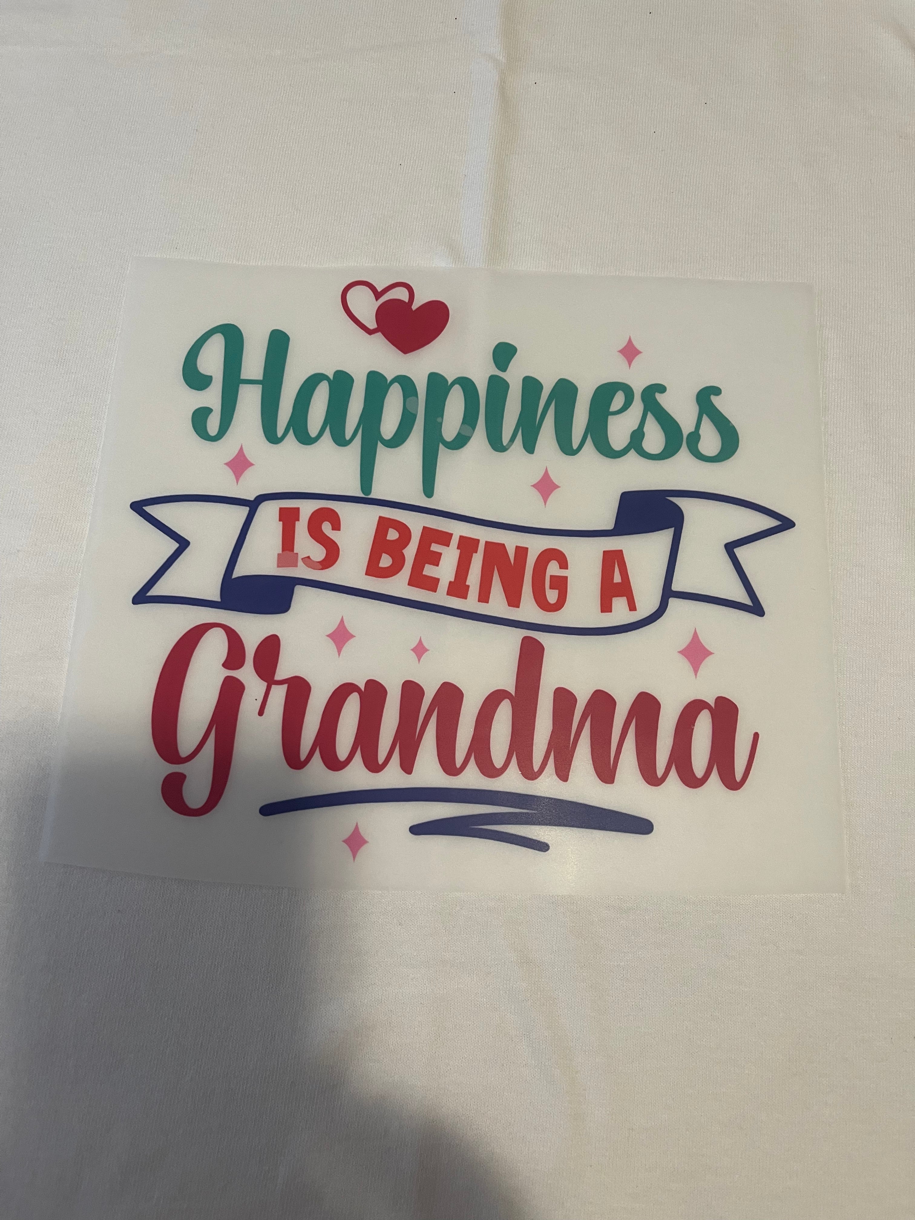 Happiness Is Being a Grandma~~Dtf T-shirt Design