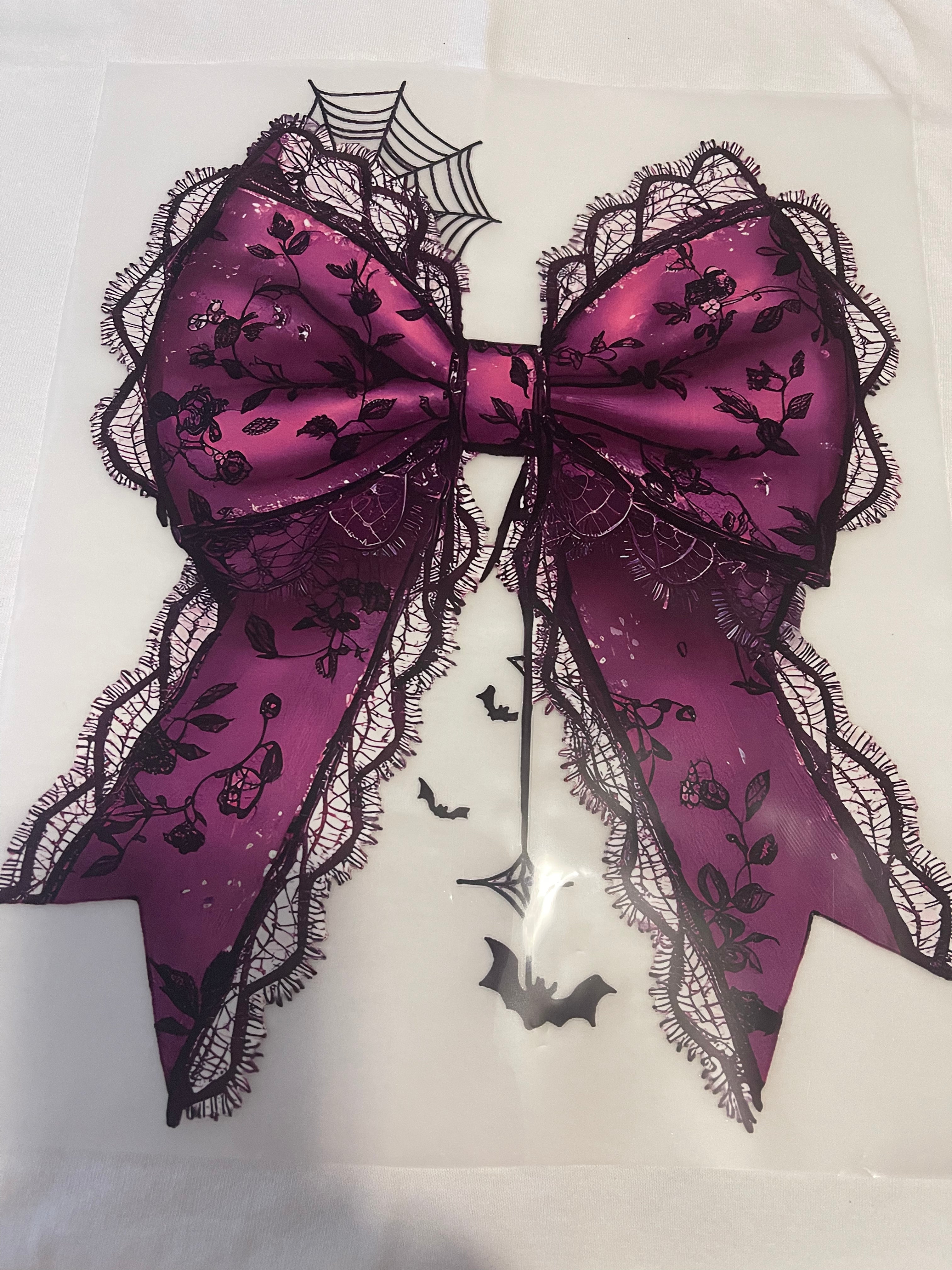 Purple Bow Halloween~~Dtf T-shirt Design