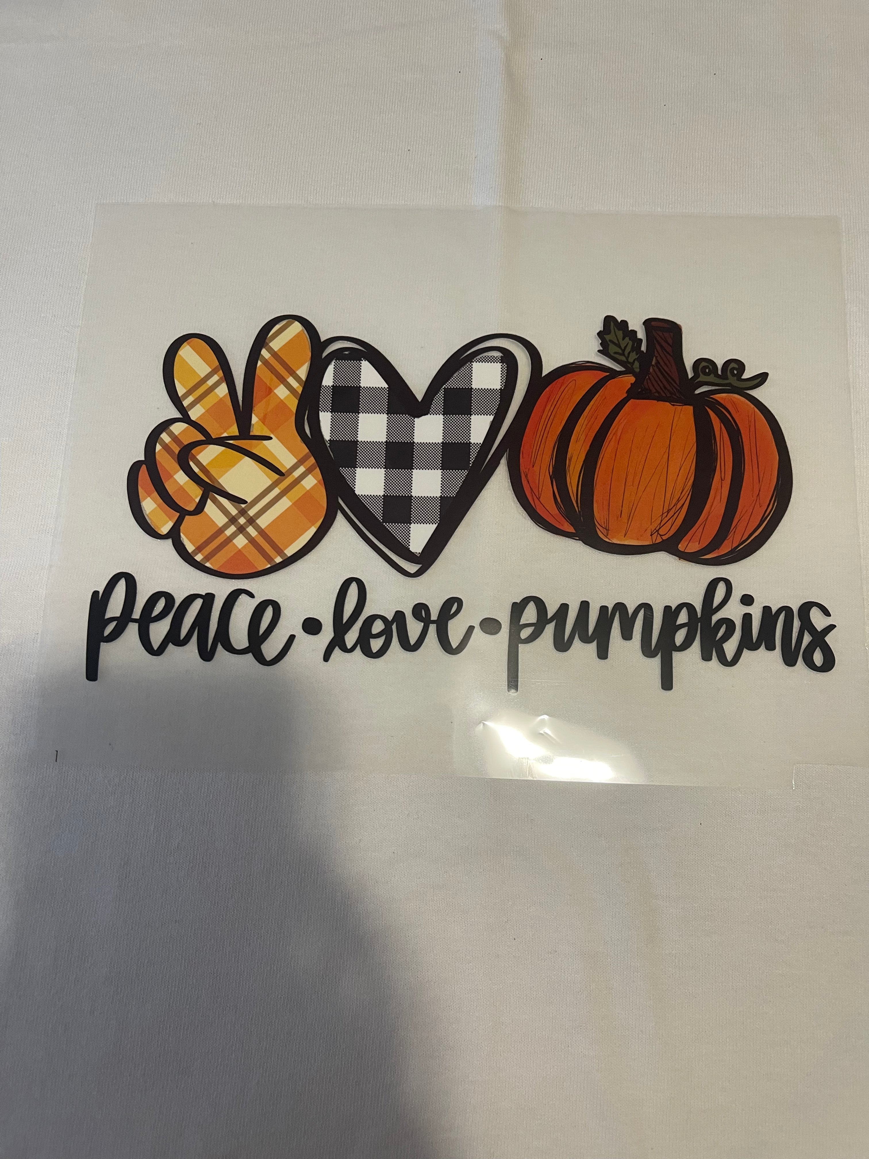 Peace Love Pumpkins~~Dtf T-shirt Design