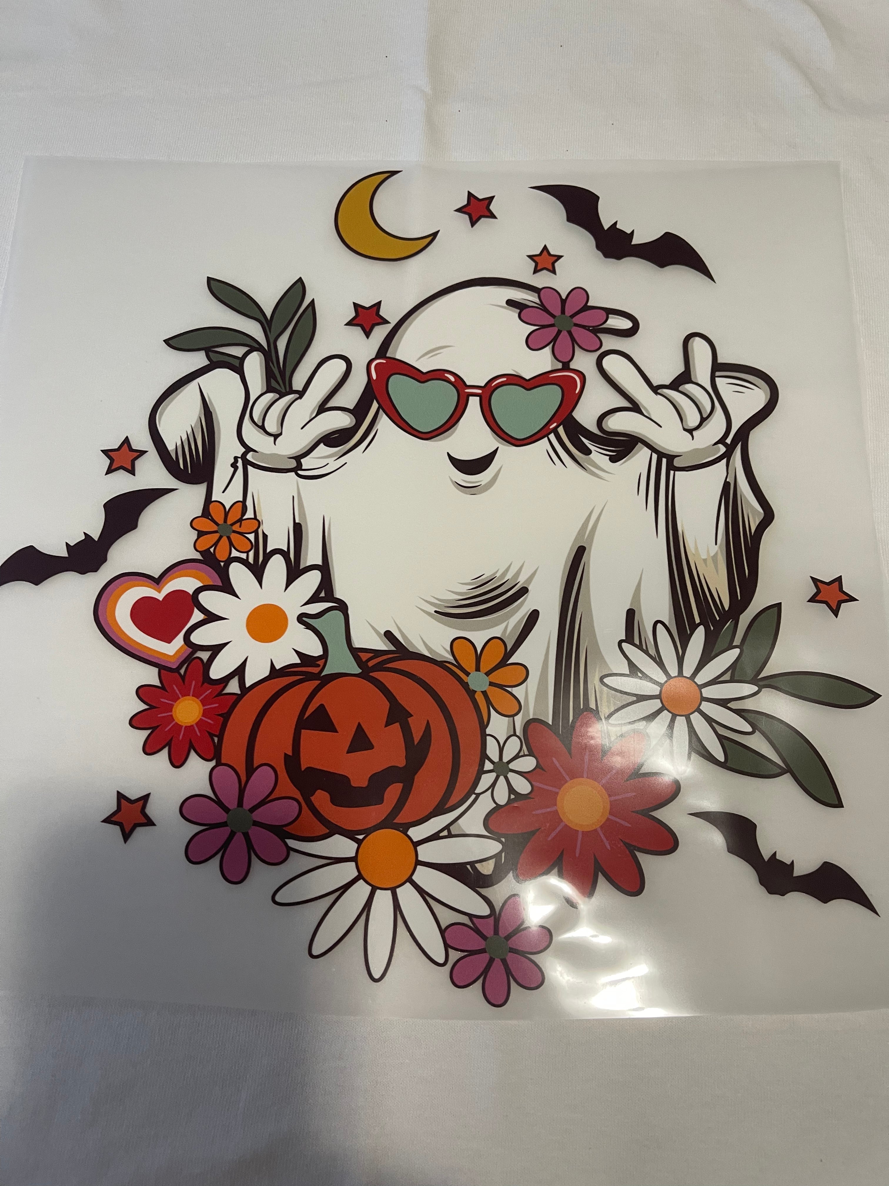 Cool Ghost Halloween~~Dtf T-shirt Design