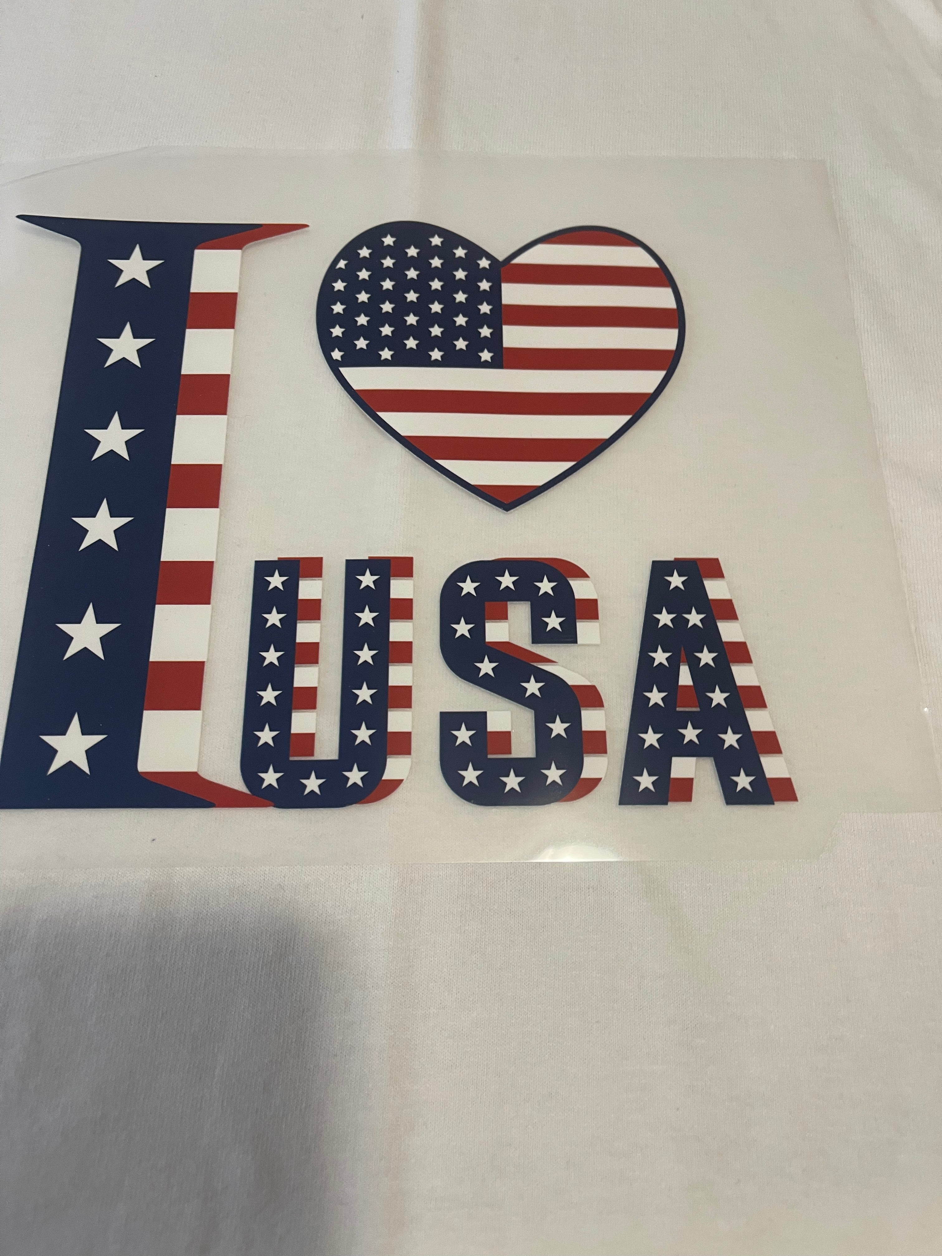 I Heart USA~~Dtf T-shirt Design