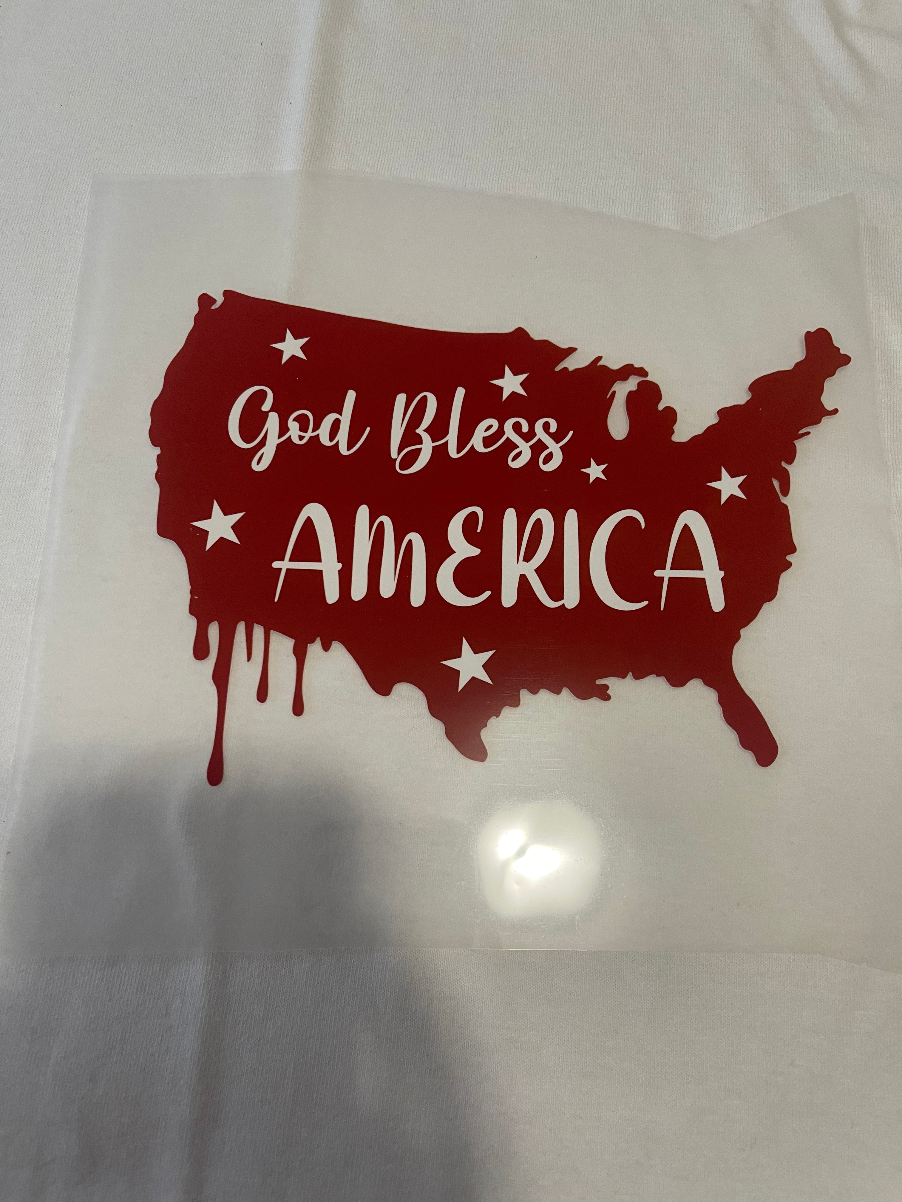 God Bless~~Dtf T-shirt Design