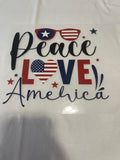 Peace Love America~~Dtf T-shirt Design