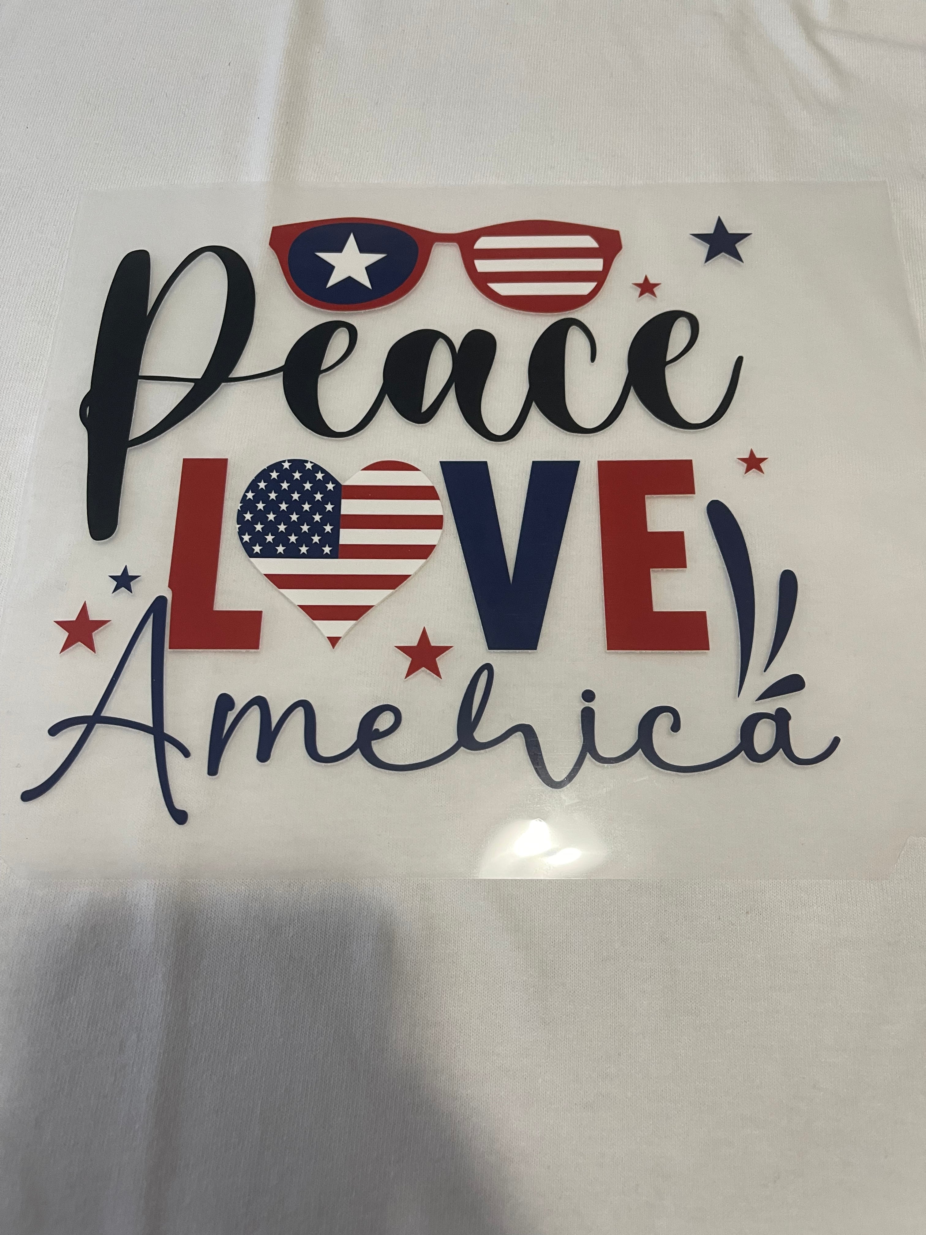 Peace Love America~~Dtf T-shirt Design