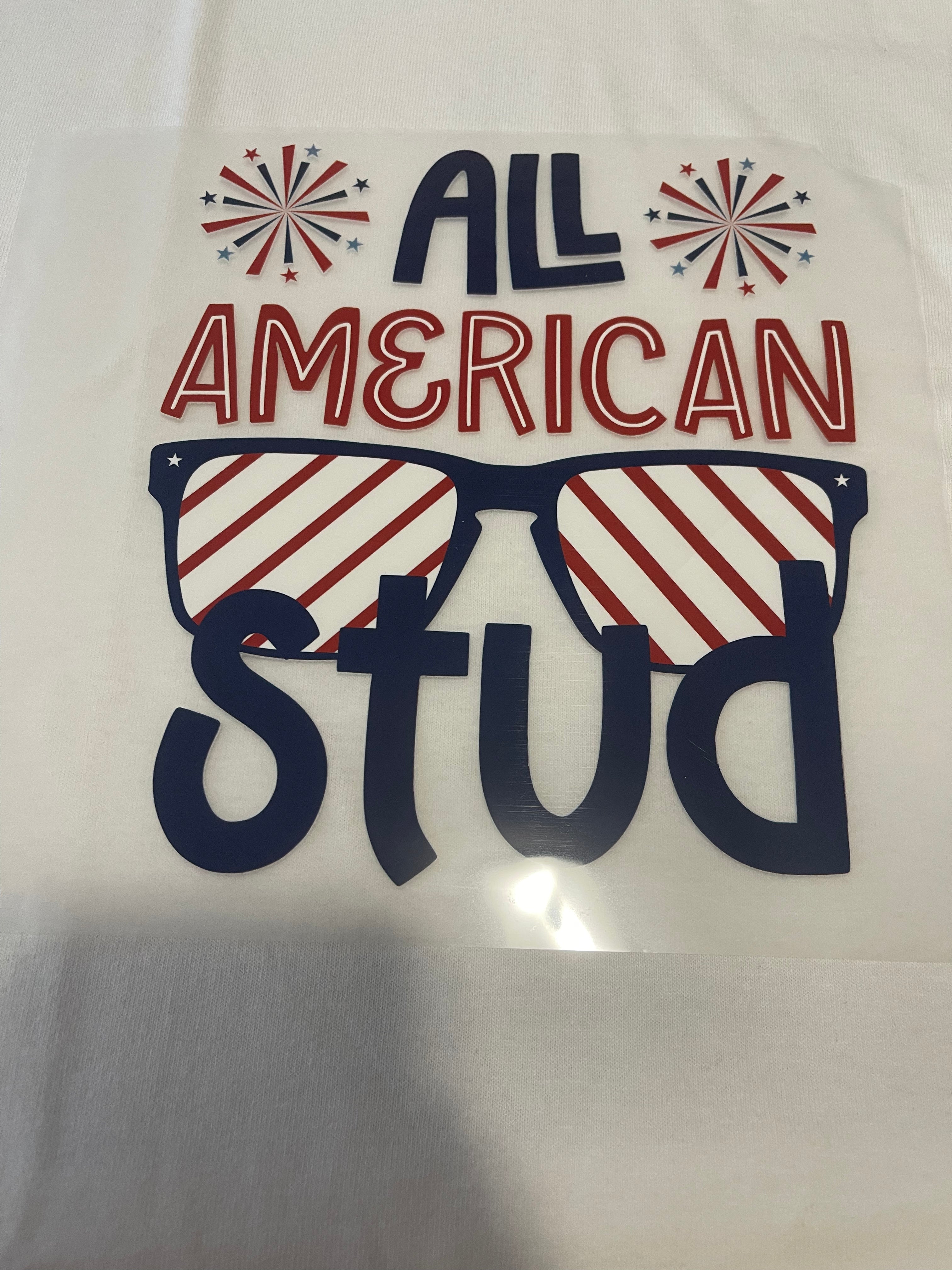 All American Stud~~Dtf T-shirt Design