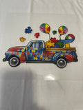 Autism Awareness Truck~~Dtf T-shirt Design