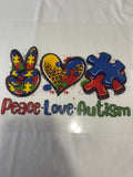 Peace Love Autism~~Dtf T-shirt Design