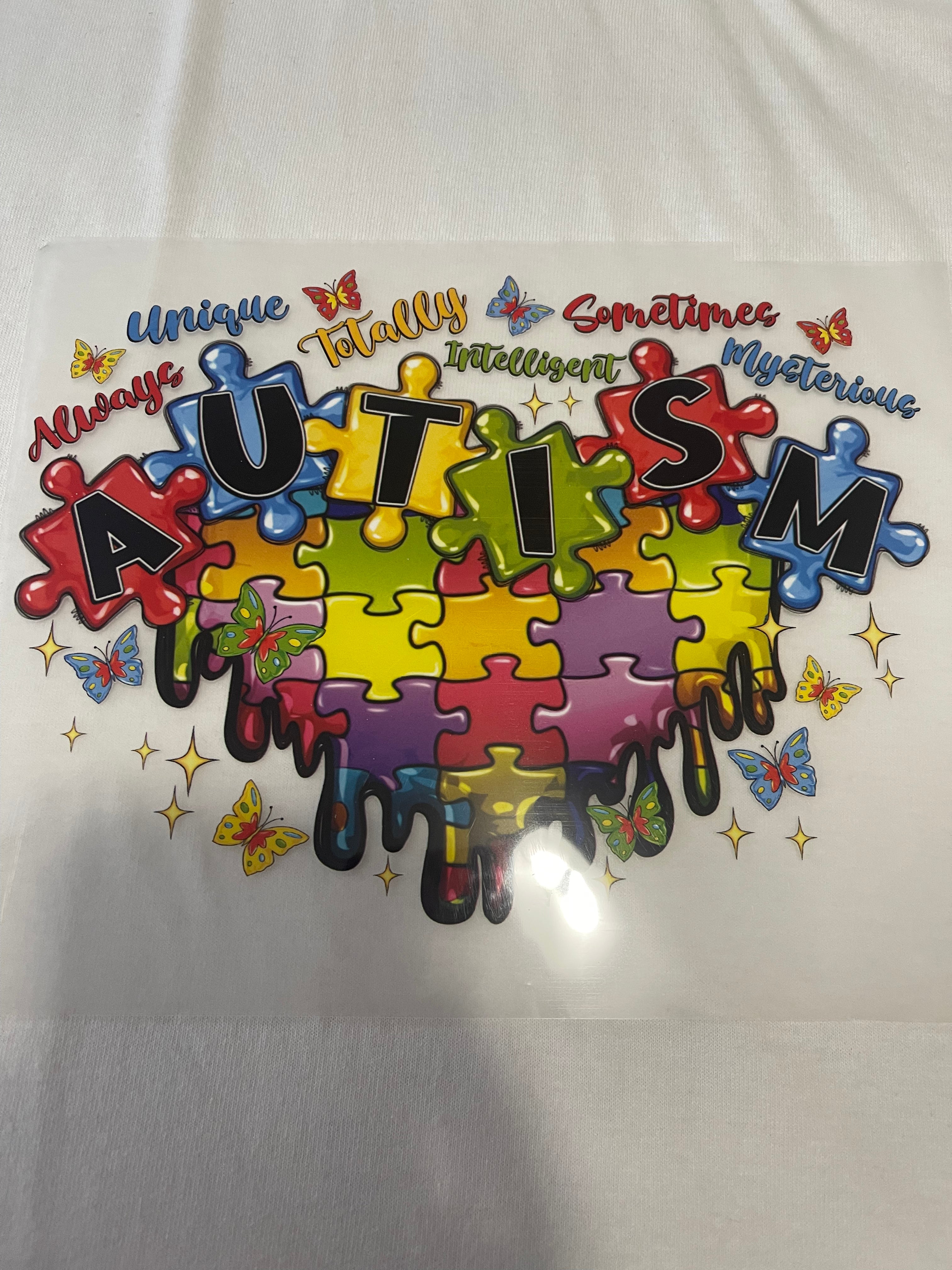 Autism Heart~~Dtf T-shirt Design