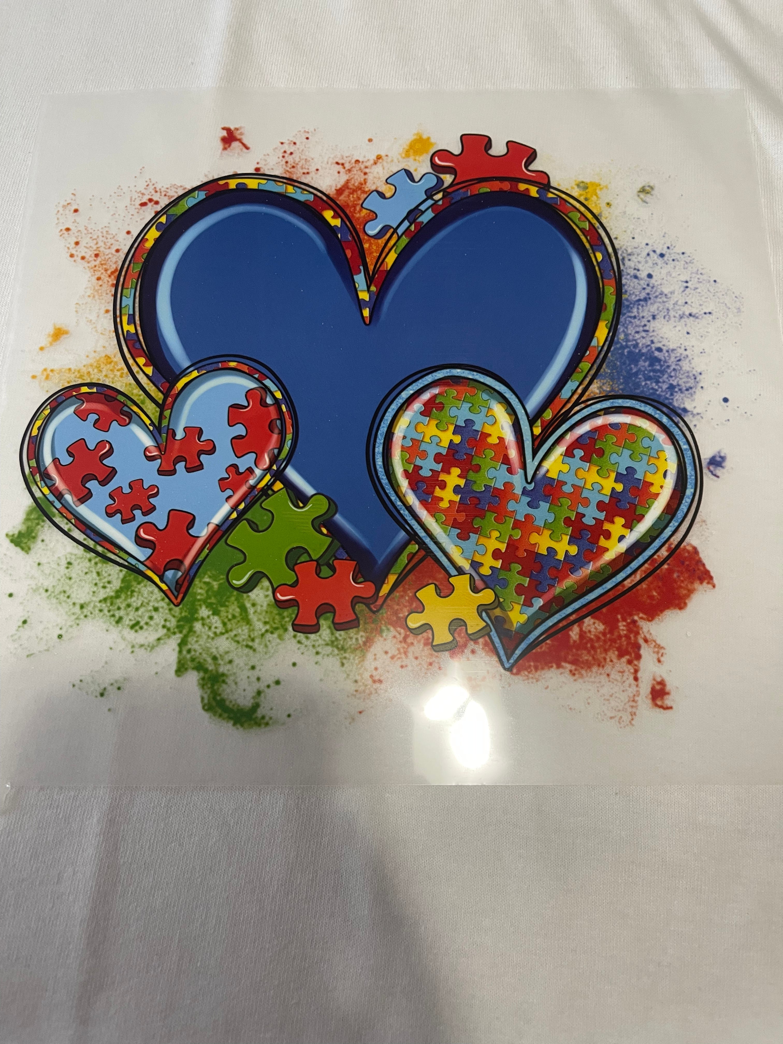 Autism Heart~~Dtf T-shirt Design