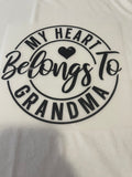 My Heart Belongs To Grandma~~Dtf T-shirt Design