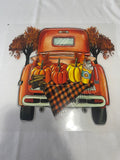 Truck With Pumpkins~~Dtf T-shirt Design
