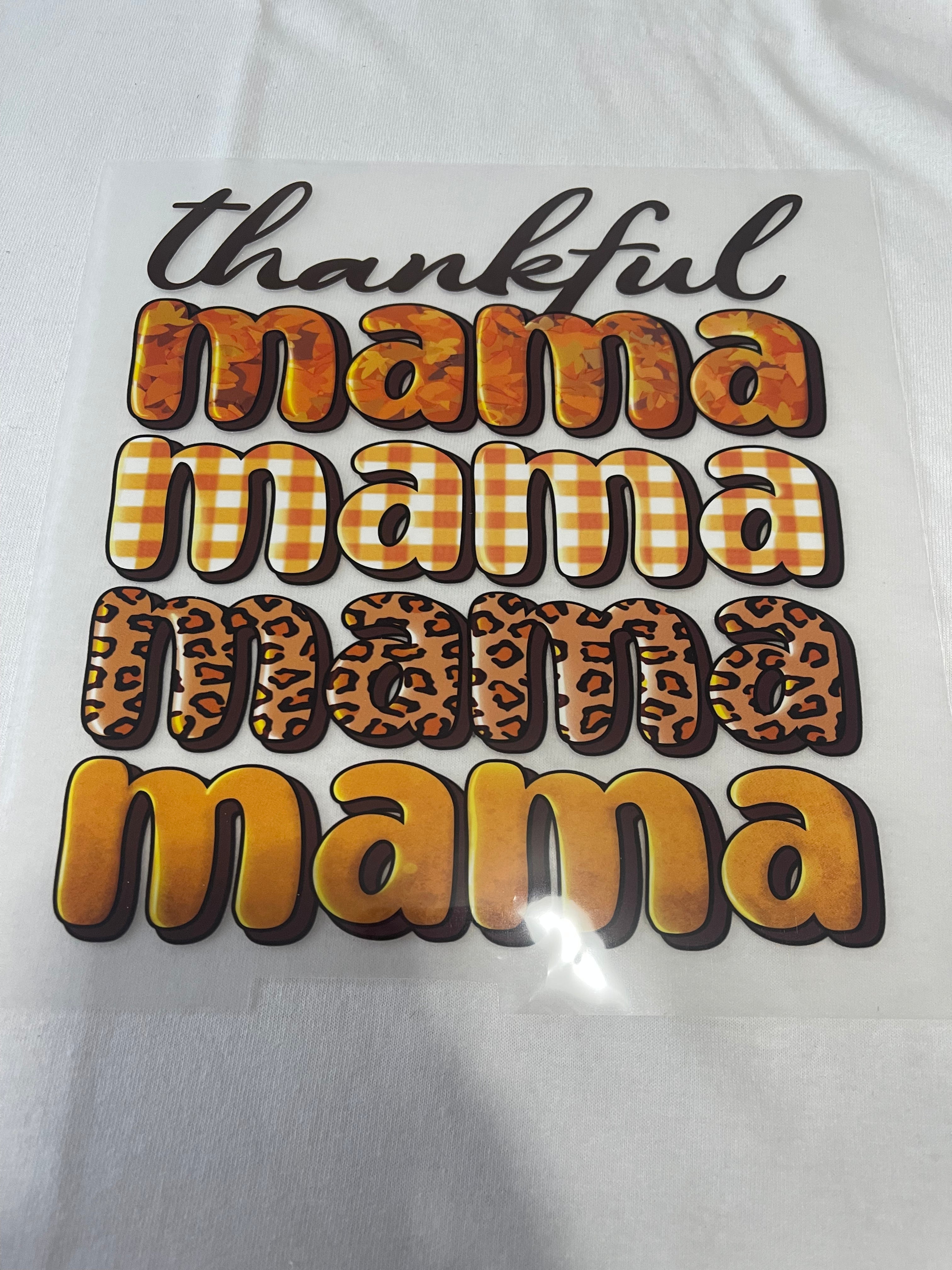 Thankful Mama~~Dtf T-shirt Design