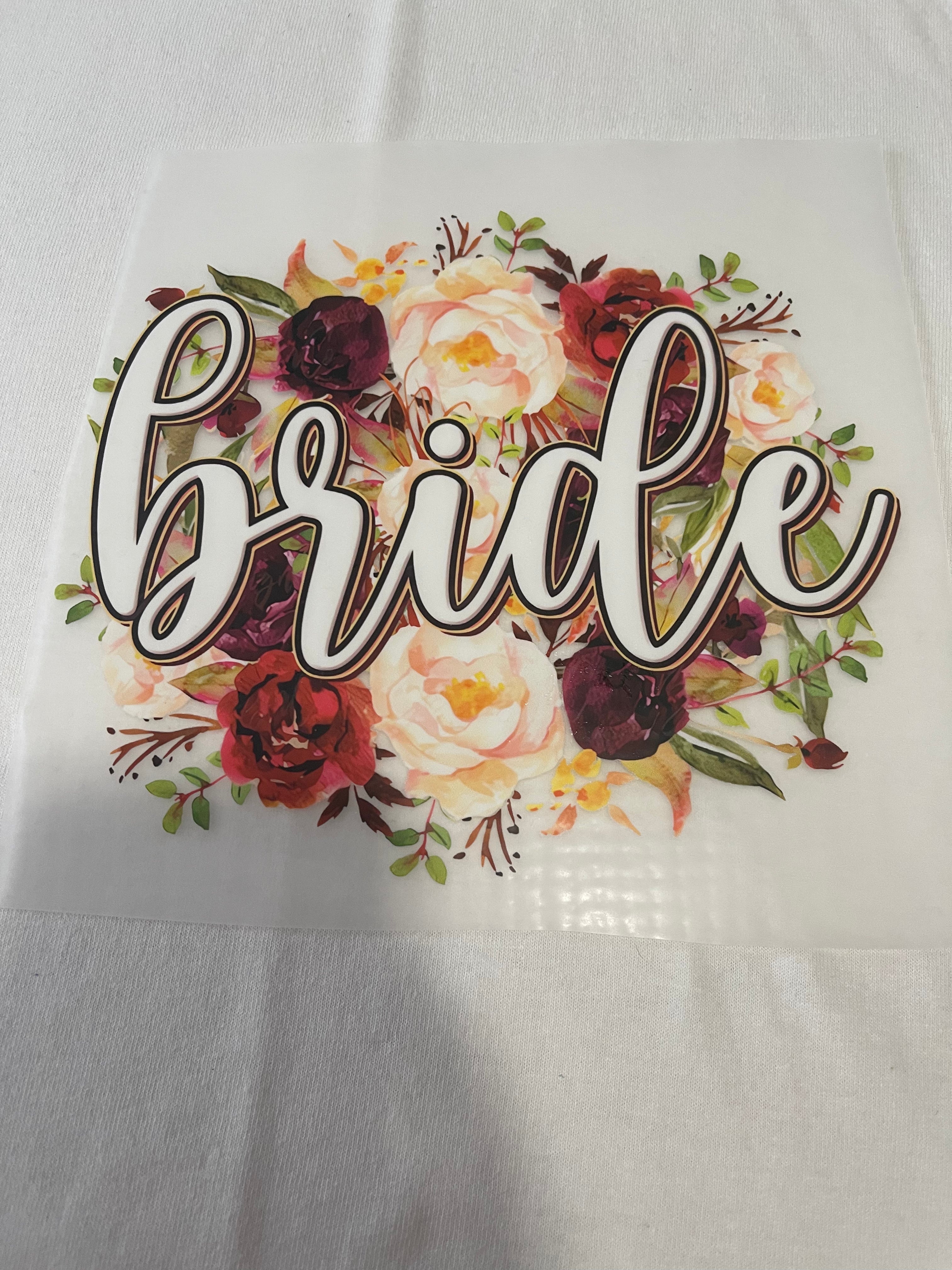 Bride Flower~~Dtf T-shirt Design