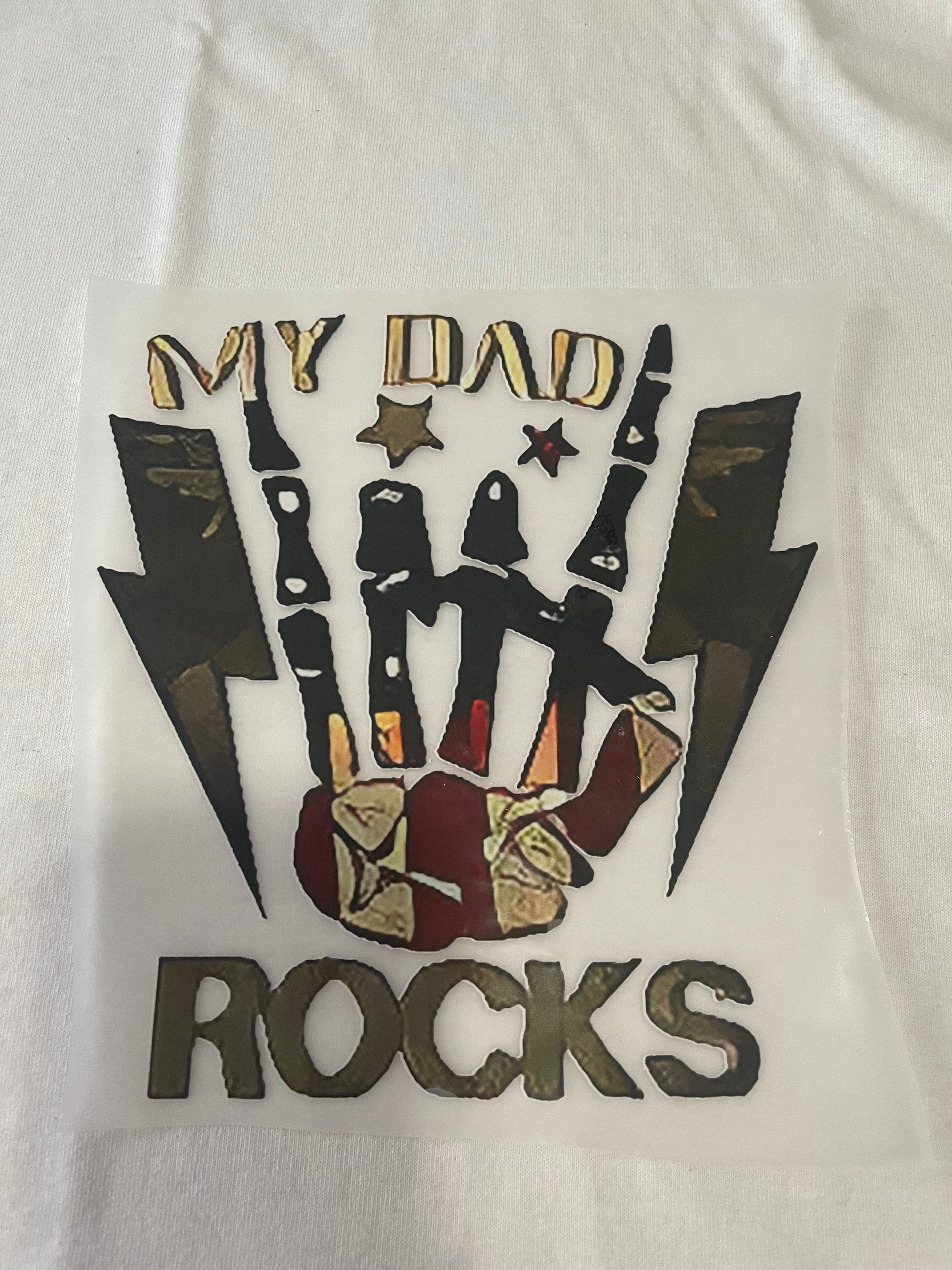 Dad Rocks~~Dtf T-shirt Design