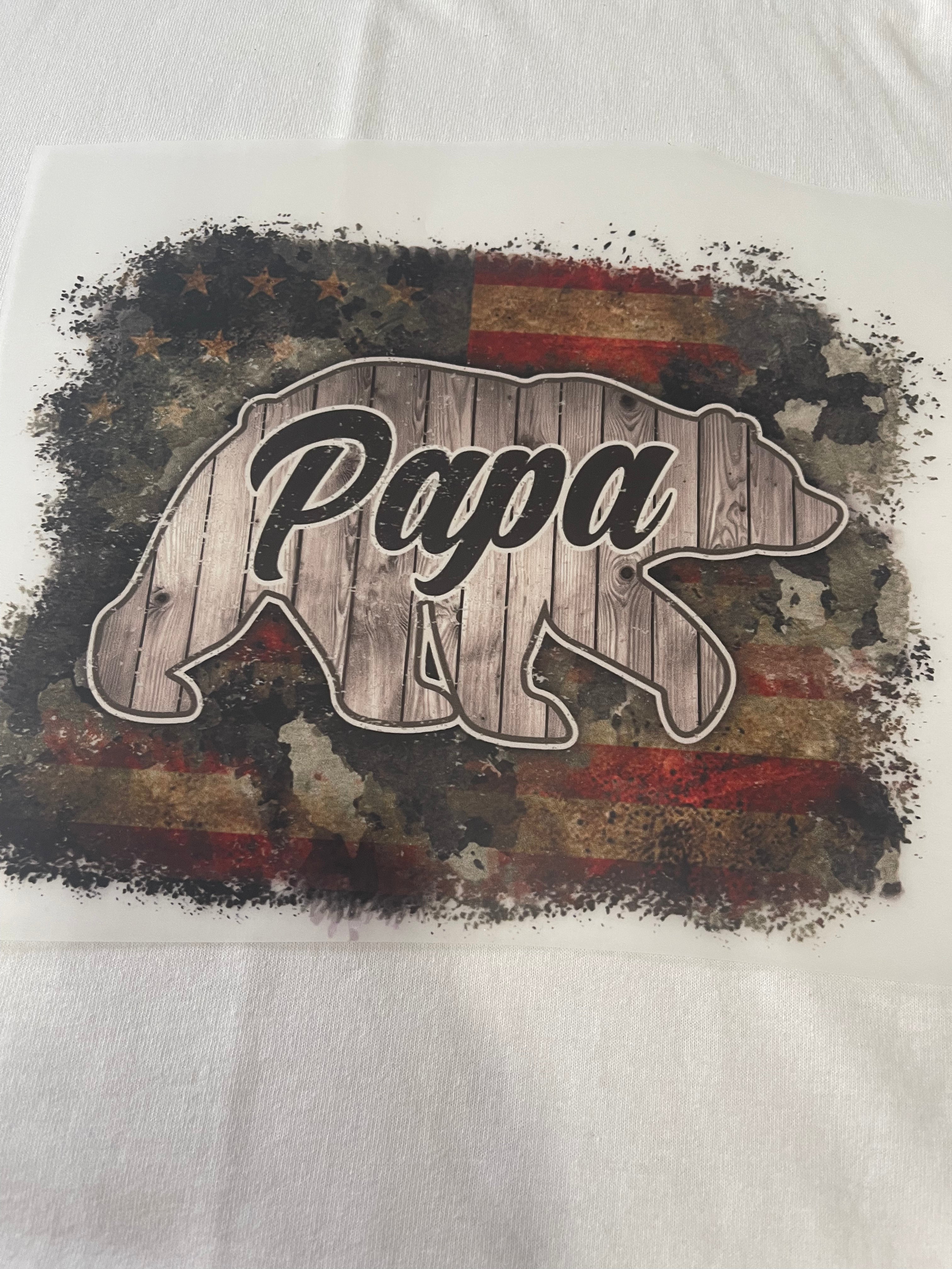 Papa Bear~~Dtf T-shirt Design