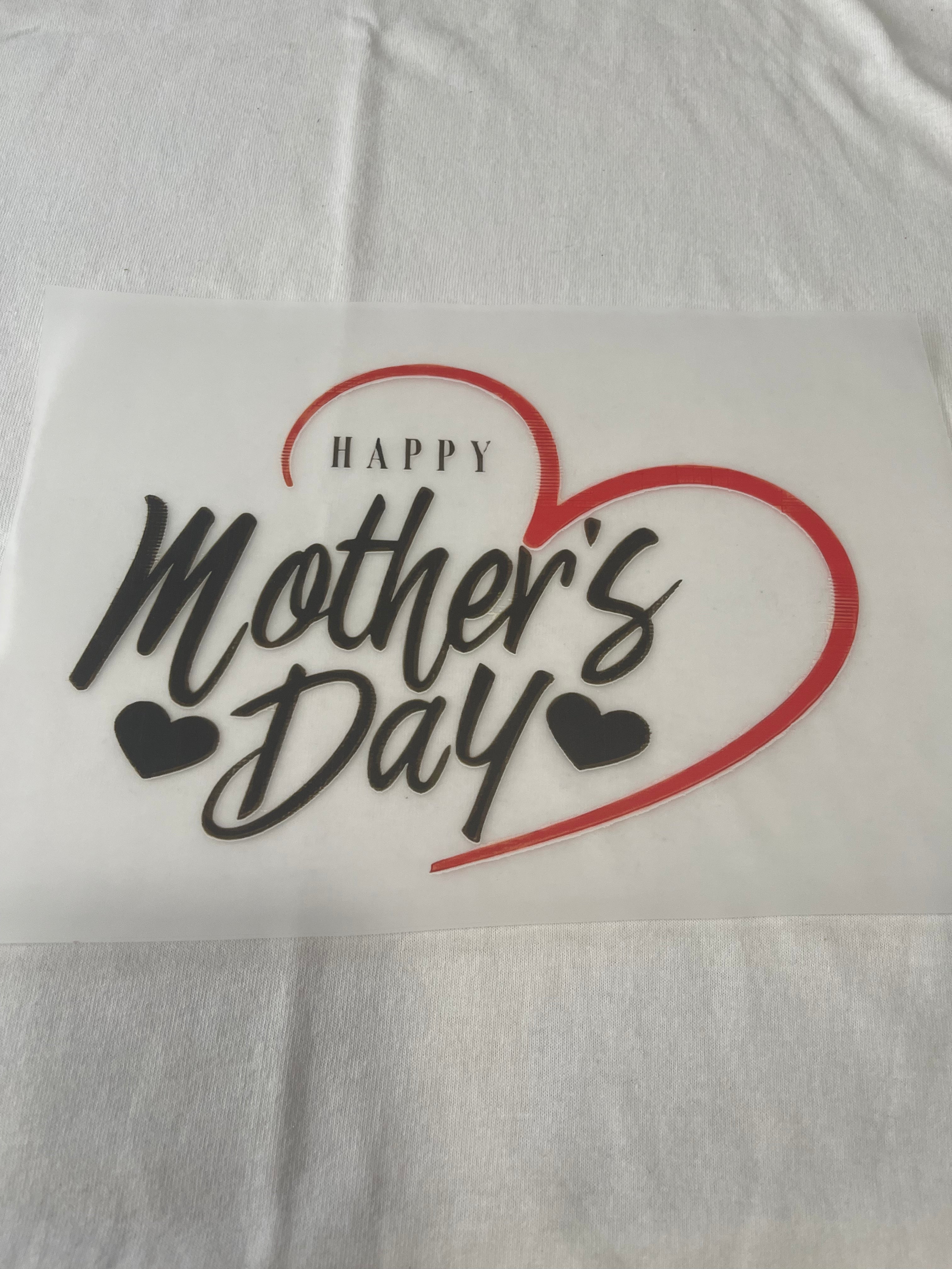 Mother's Day Red Heart~~Dtf T-shirt Design