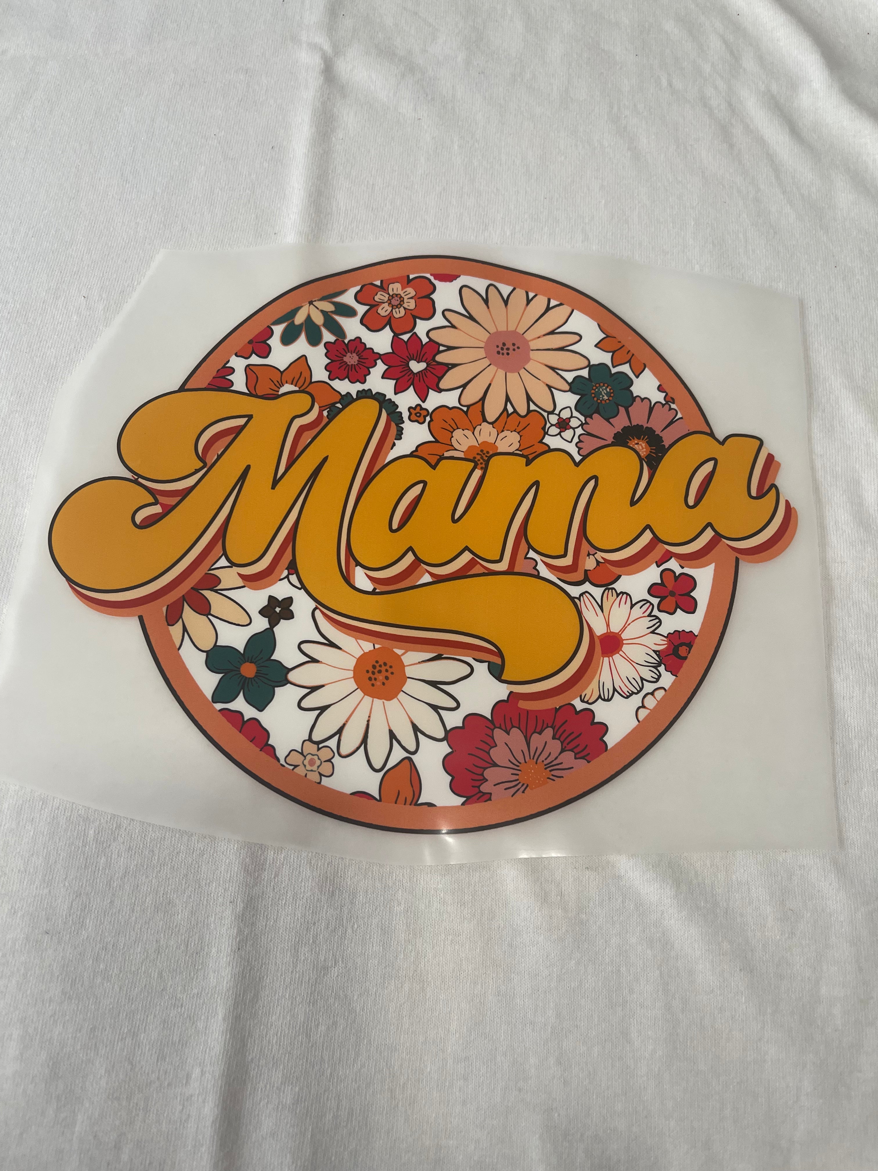 Flower Power Mama~~Dtf T-shirt Design