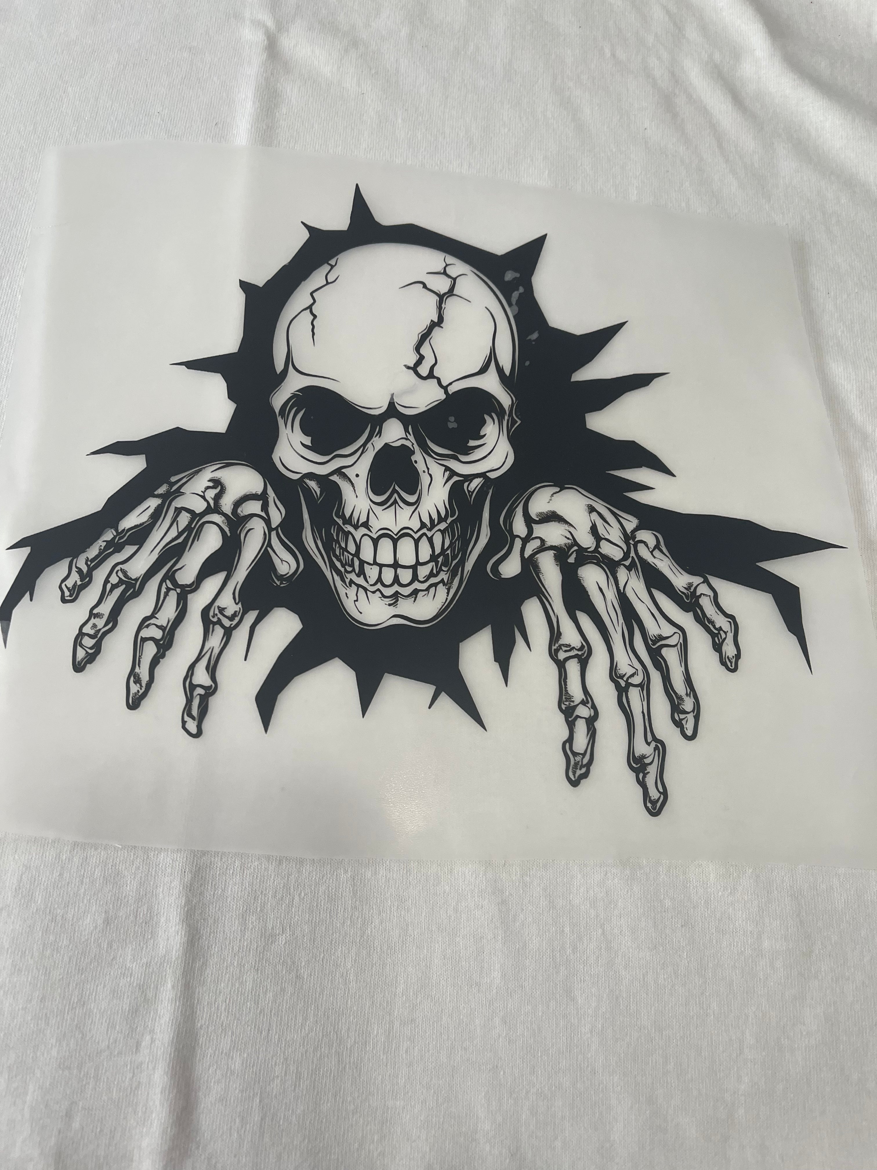 Creepy Skull Guy~~Dtf T-shirt Design