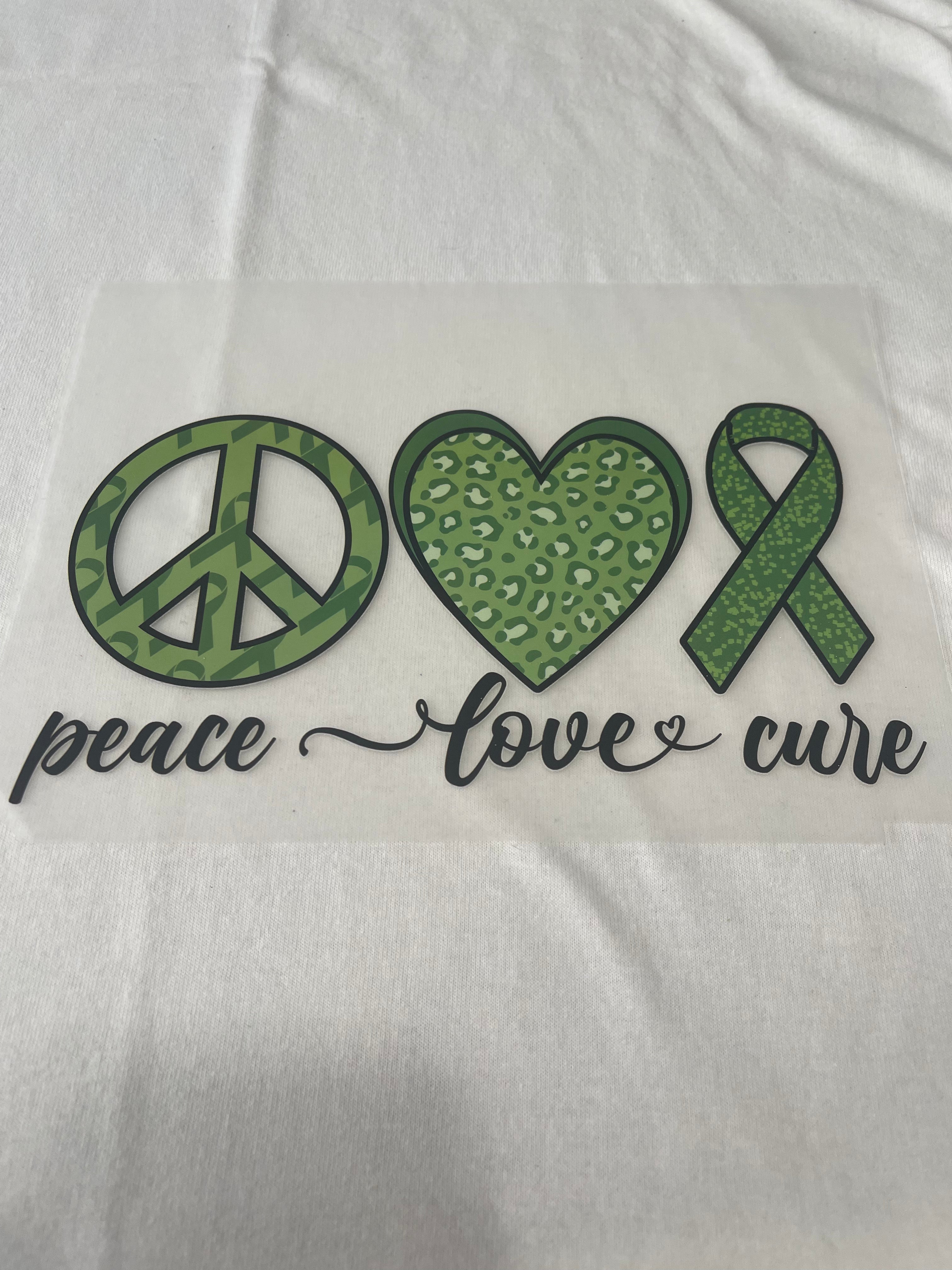 Peace love Cure Mental Health~~Dtf T-shirt Design
