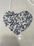 Ribbon Heart Suicide Awareness~~Dtf T-shirt Design