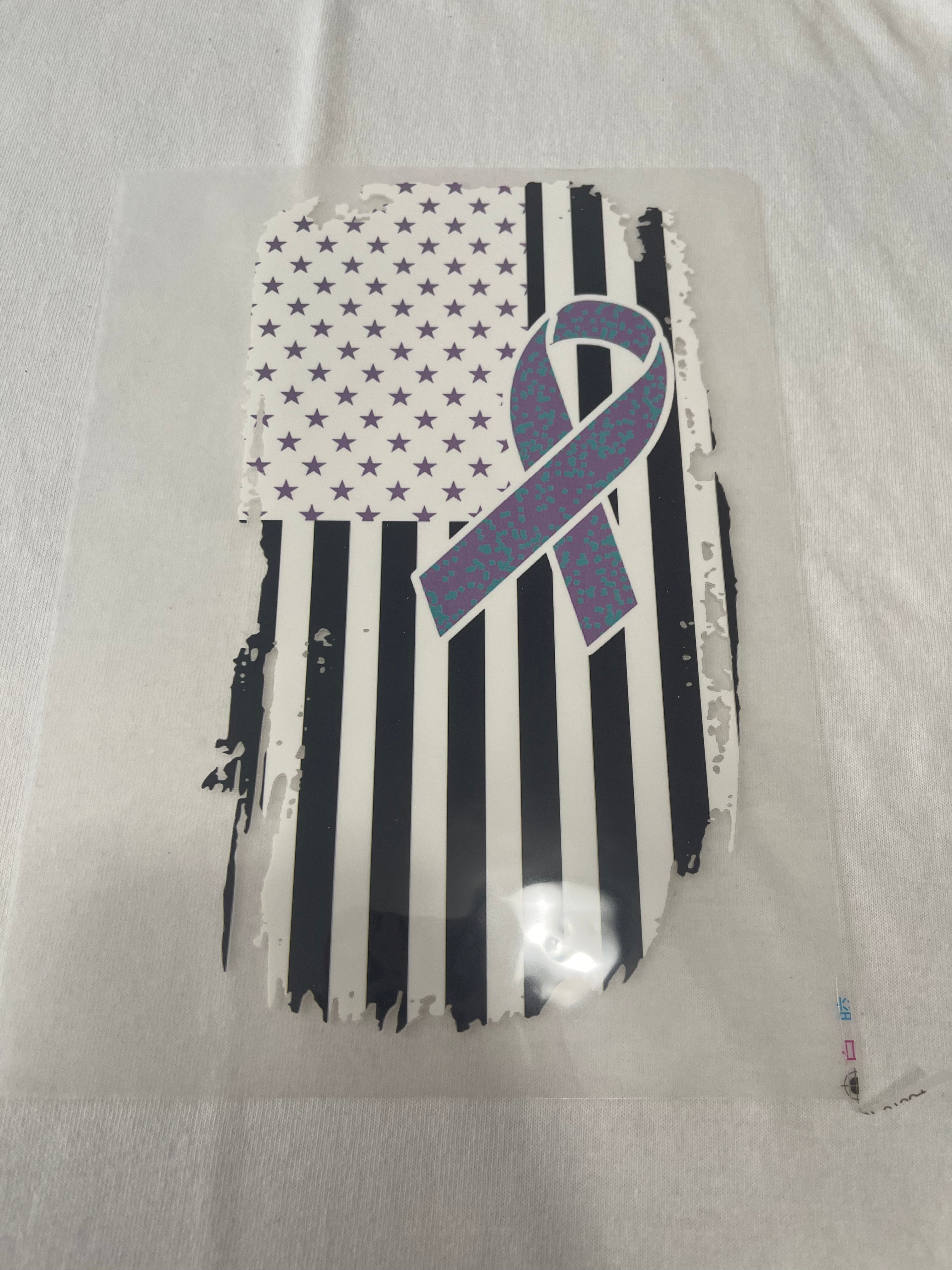 Flag Suicide Awareness~~Dtf T-shirt Design