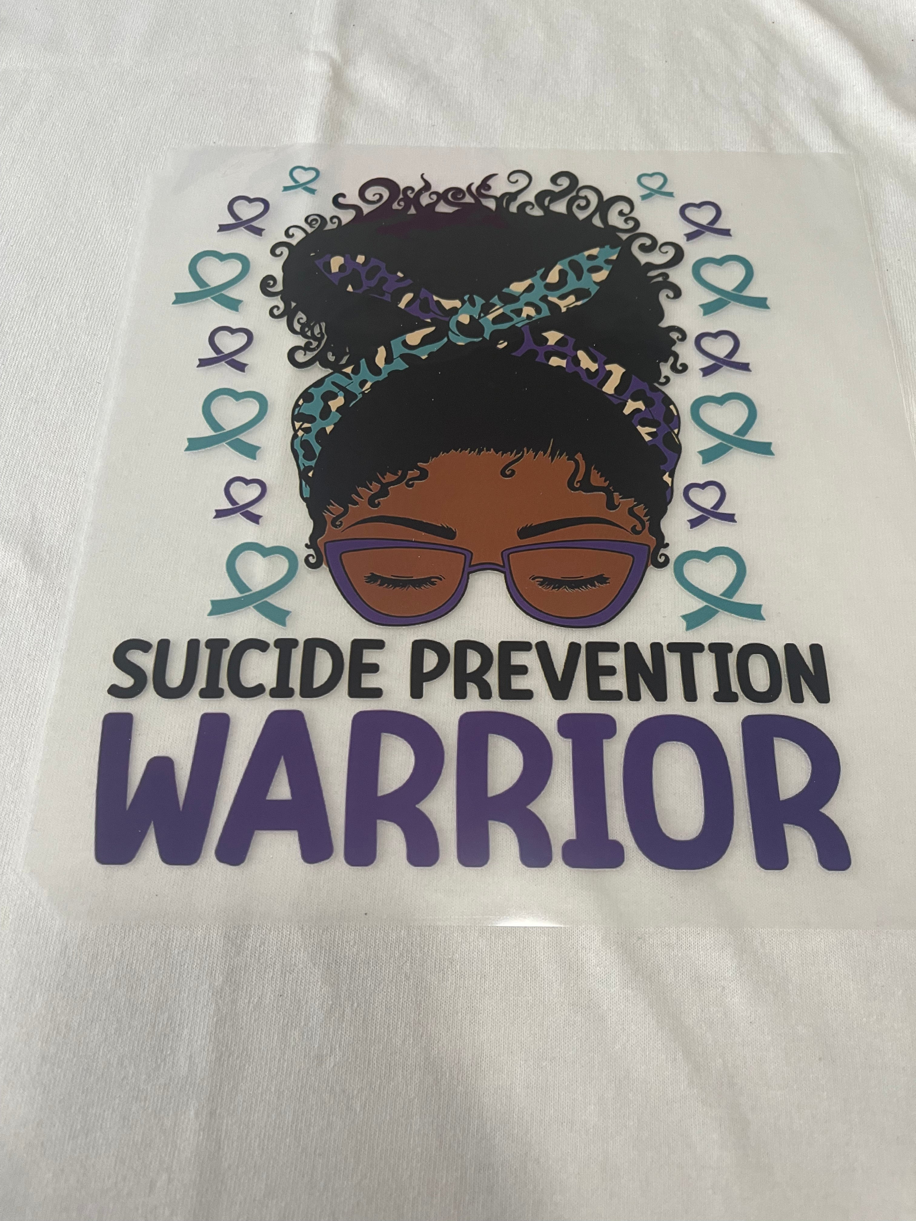 Warrior Suicide Awareness~~Dtf T-shirt Design