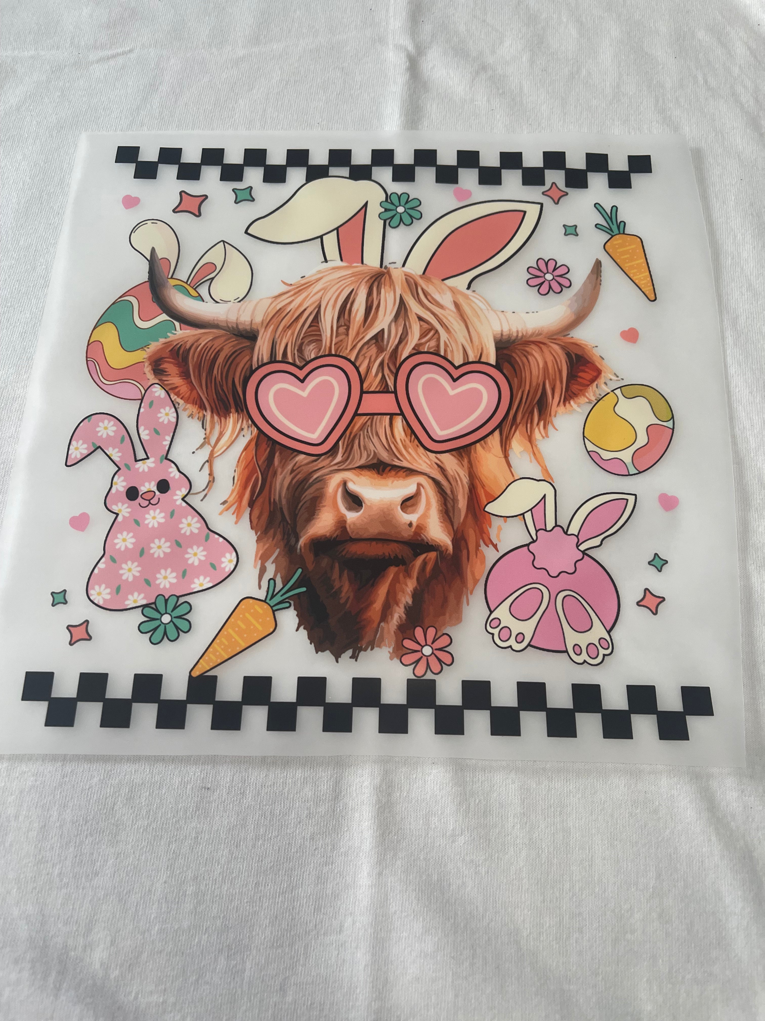 Easter Cow~~Dtf T-shirt Design