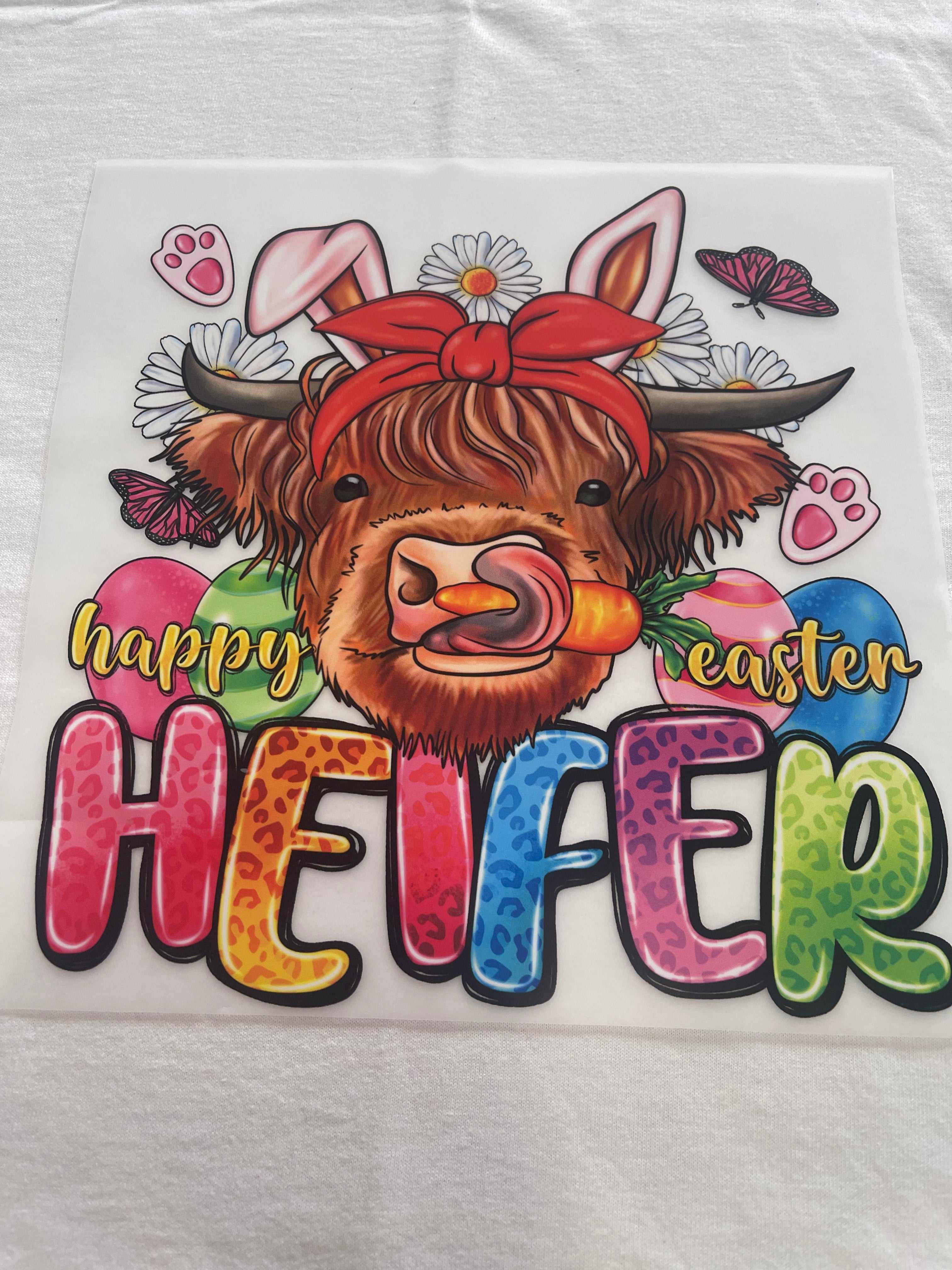 Easter Cow~~Dtf T-shirt Design