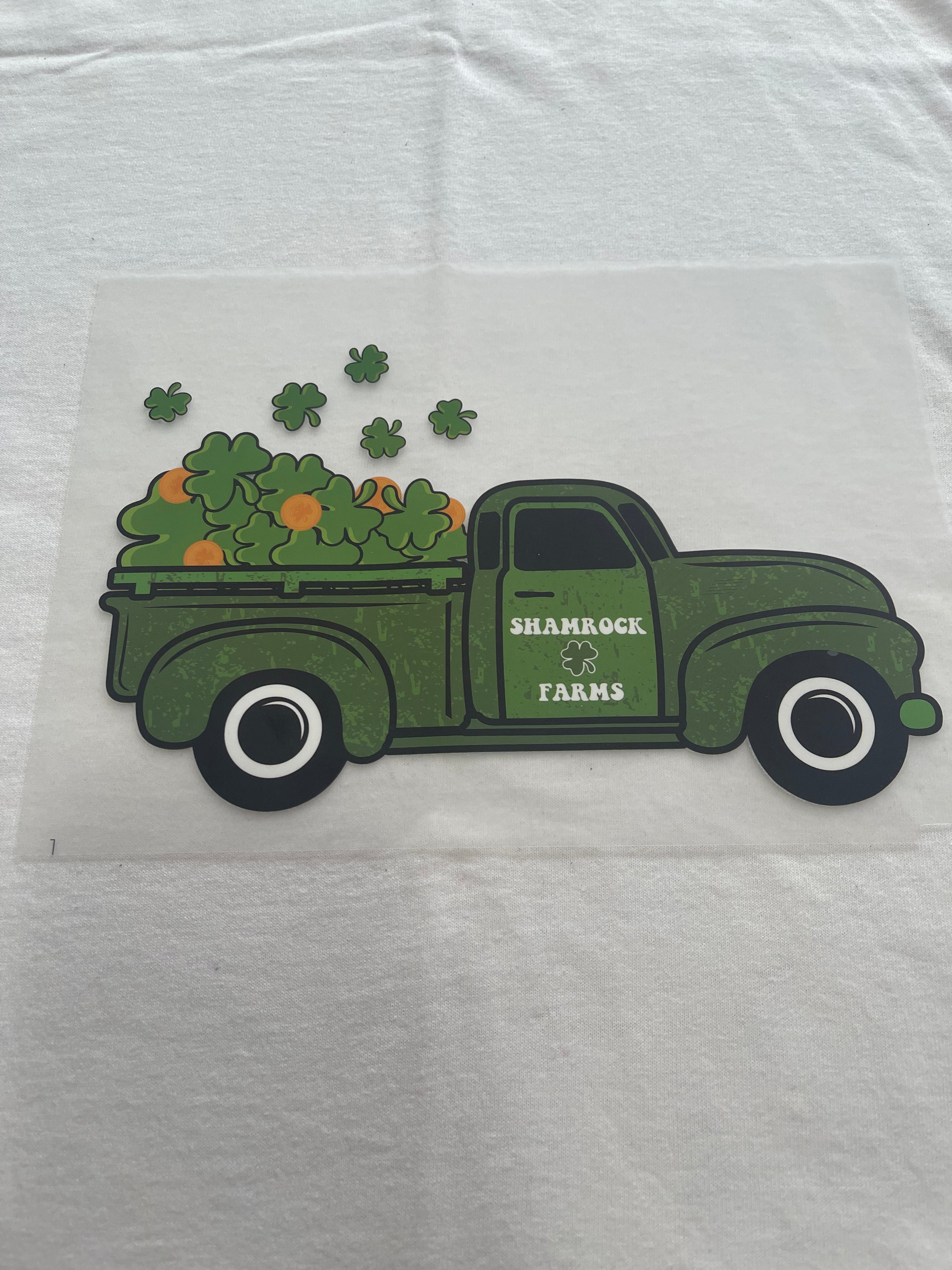 St. Patrick's Day Truck~~Dtf T-shirt Design