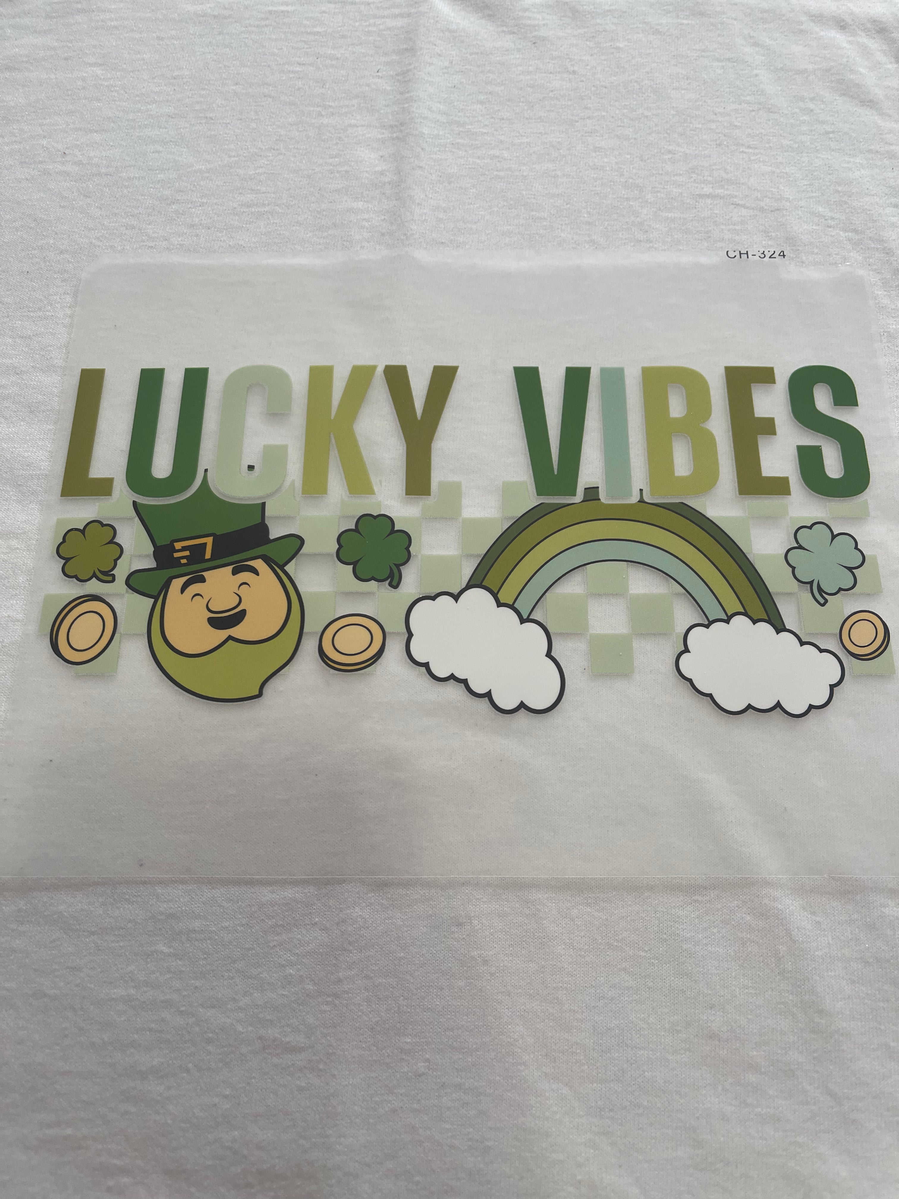 Lucky Vibes St. Patrick's~~Dtf T-shirt Design