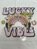 Lucky Rainbow Vibes St. Patrick's~~Dtf T-shirt Design