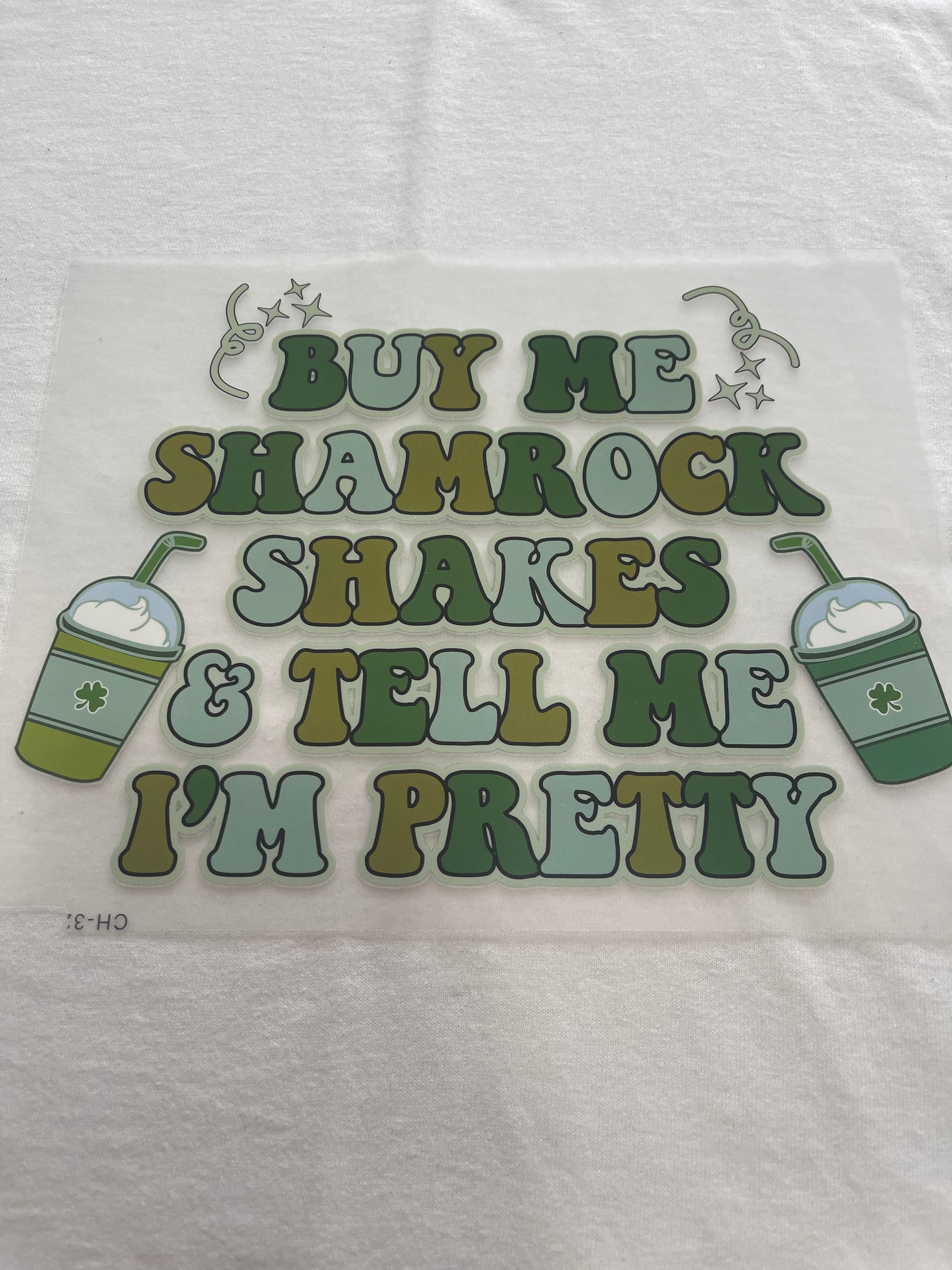 Shamrock Shakes St. Patrick's~~Dtf T-shirt Design