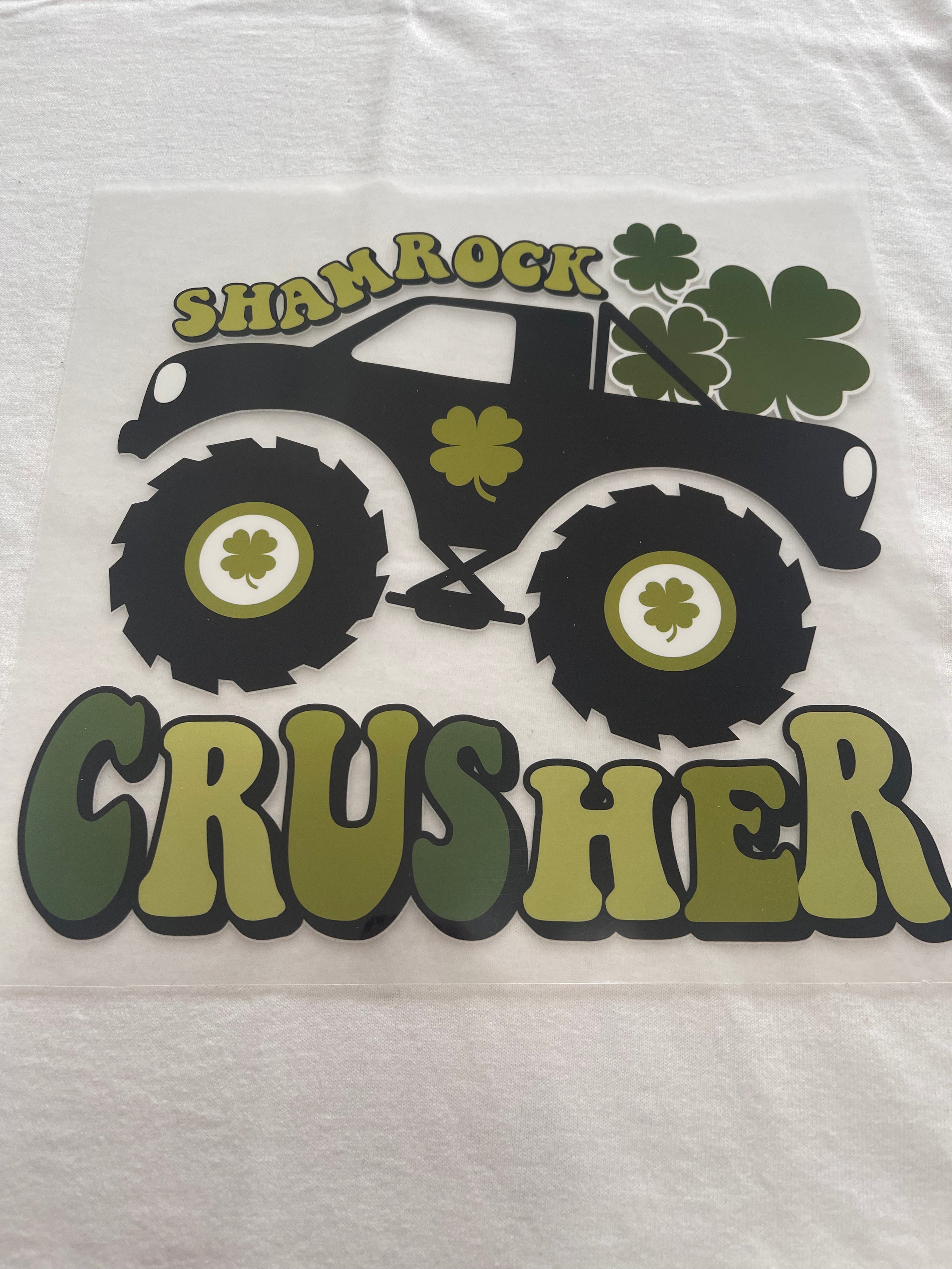 Shamrock Crusher St. Patrick's~~Dtf T-shirt Design